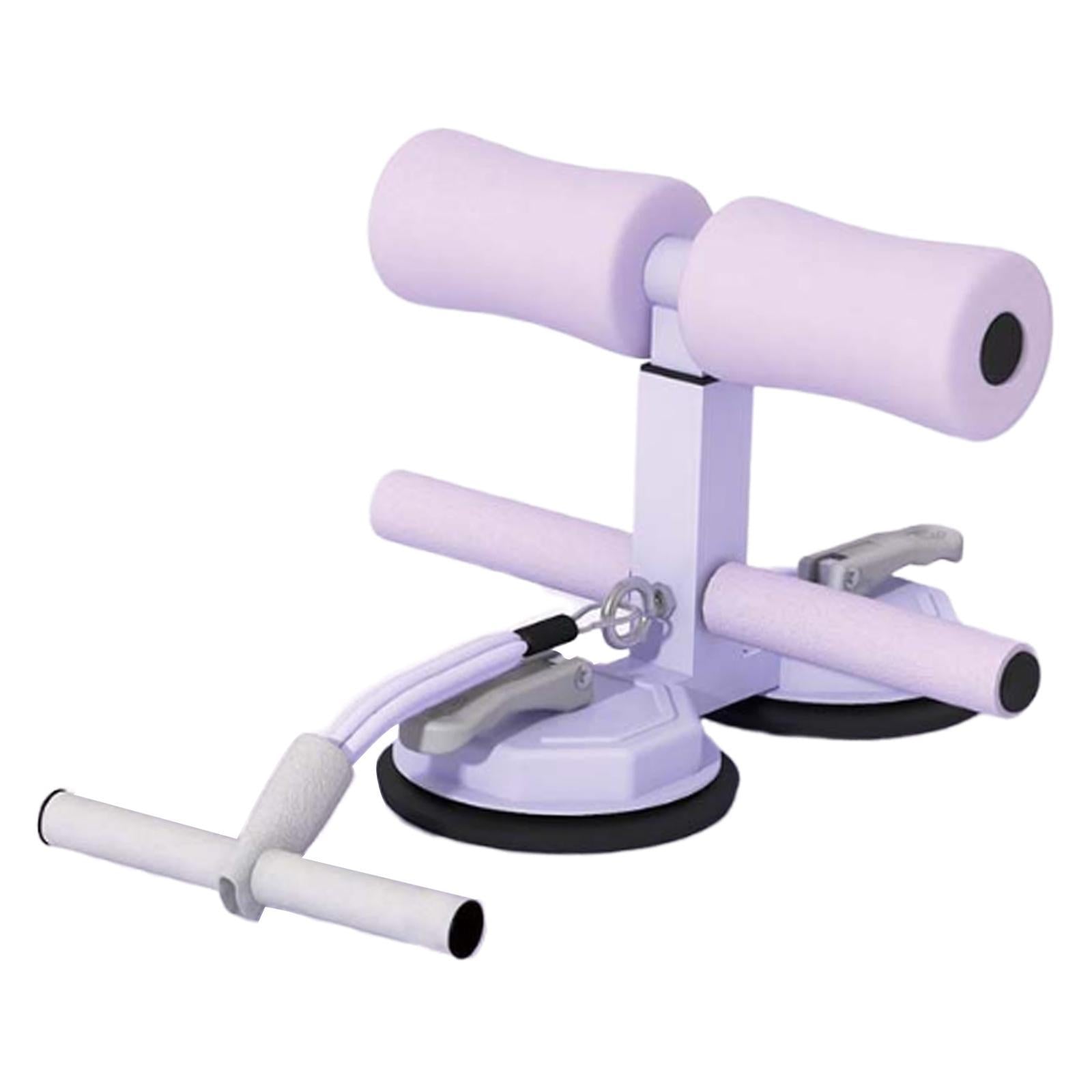 Sit up Bar Exercise Stand Adjustable Sit up Floor Holder for Gym Office Home purple