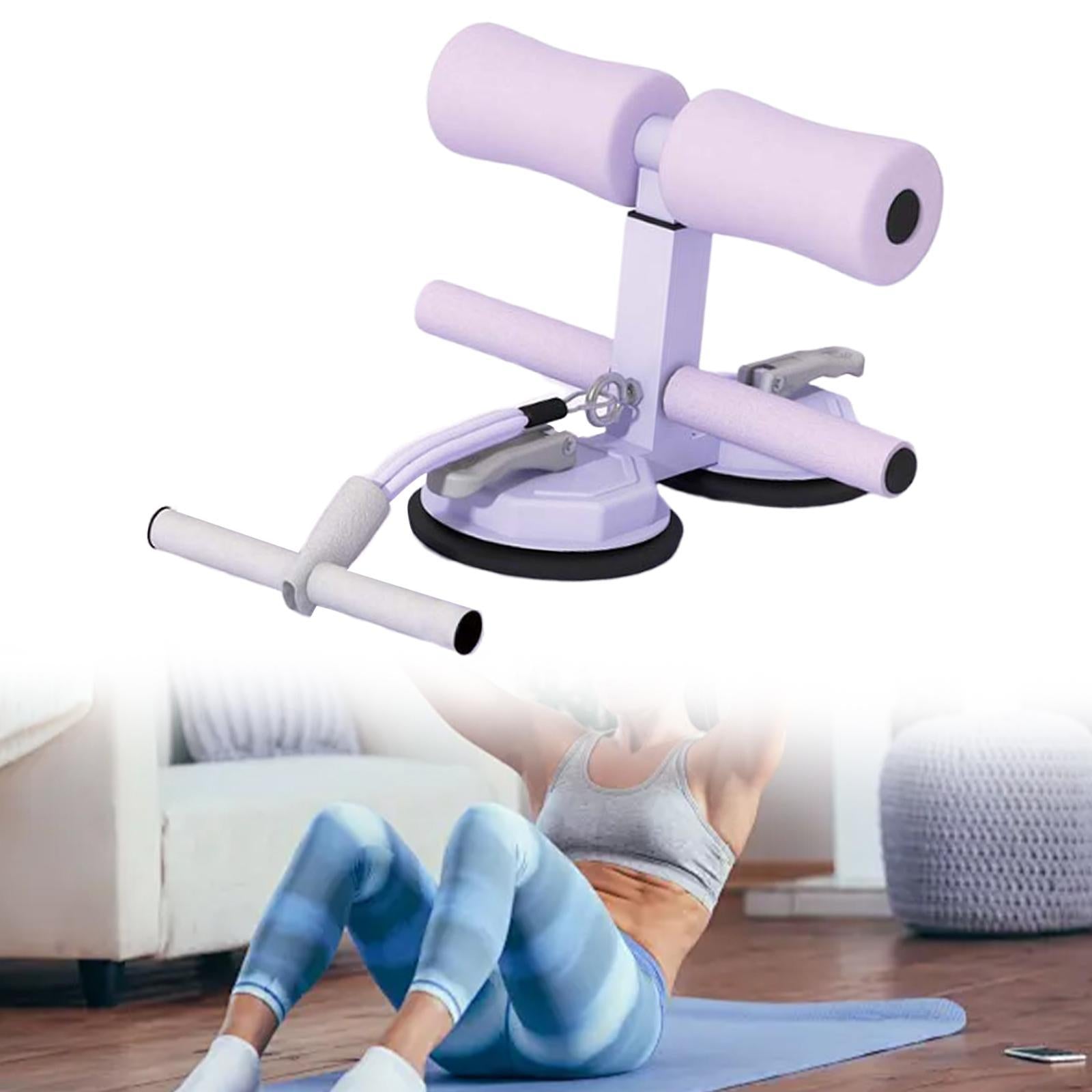 Sit up Bar Exercise Stand Adjustable Sit up Floor Holder for Gym Office Home purple