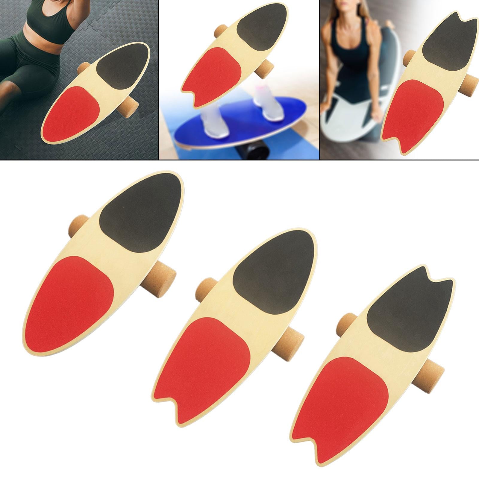 Wooden Balance Board Balancing Stability Tool for Improving Core Strength No Fork