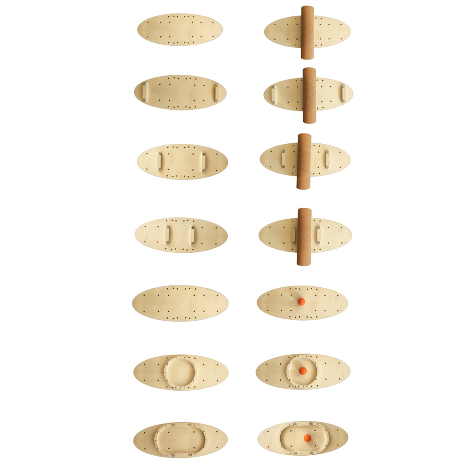 Wooden Balance Board Balancing Stability Tool for Improving Core Strength No Fork