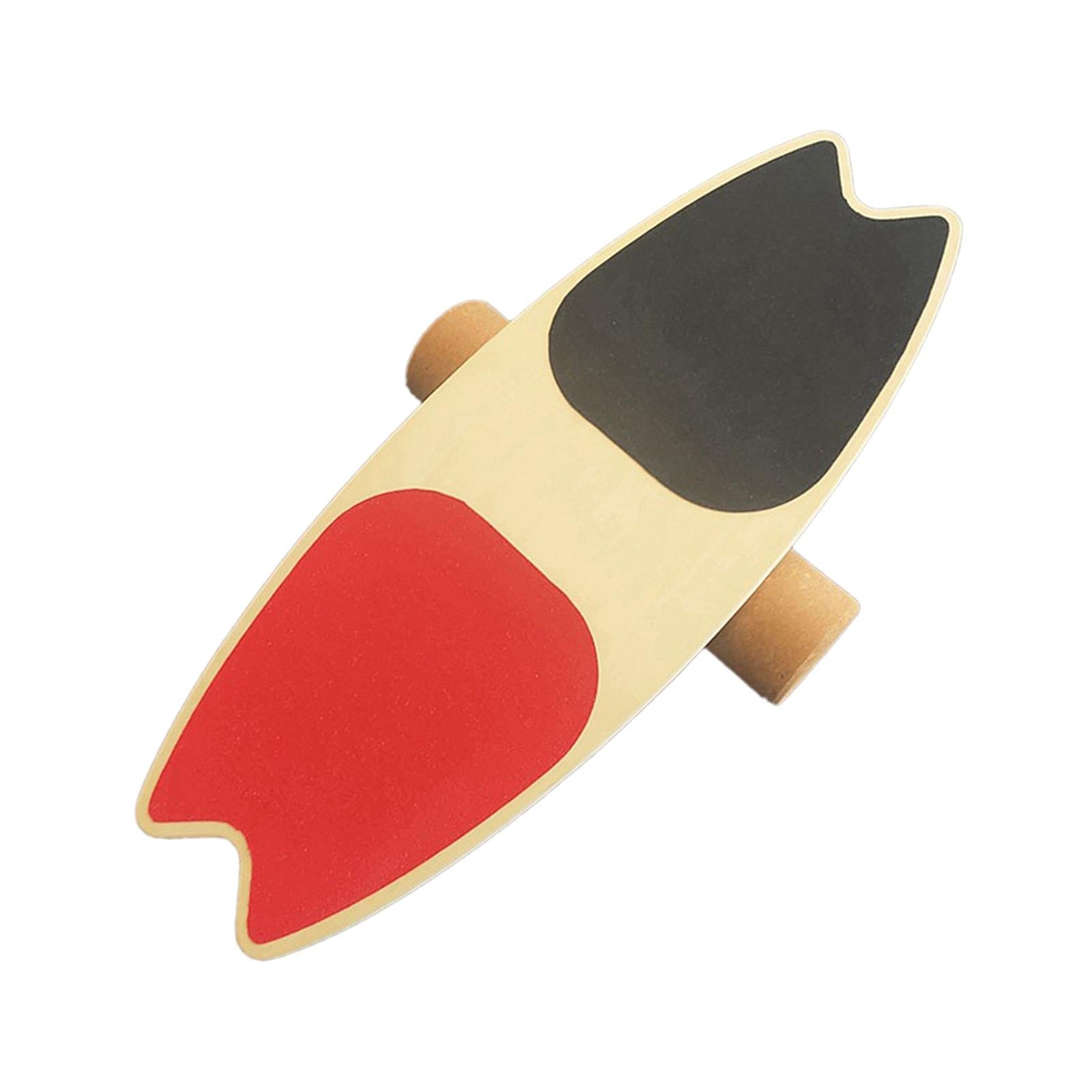 Wooden Balance Board Balancing Stability Tool for Improving Core Strength Forks At Both Ends