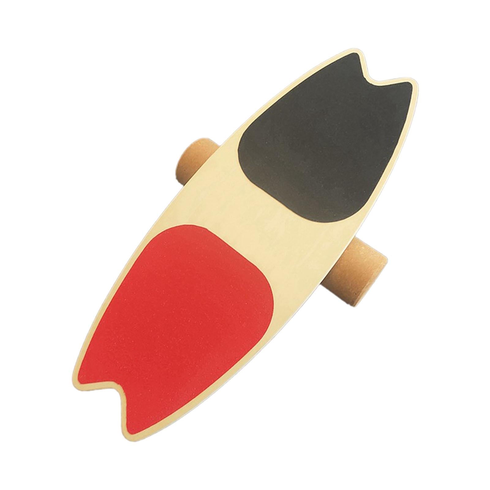 Wooden Balance Board Balancing Stability Tool for Improving Core Strength Forks At Both Ends