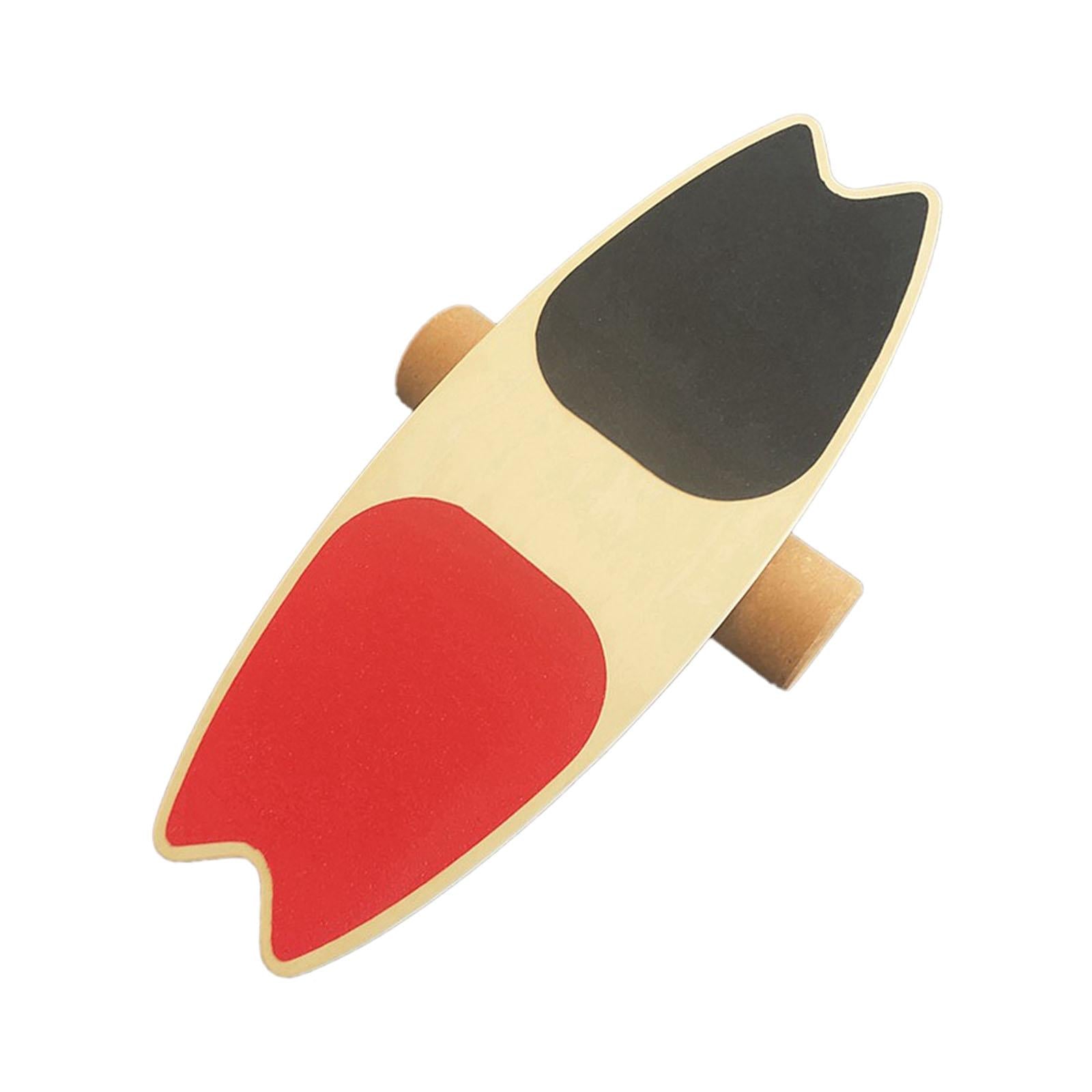 Wooden Balance Board Balancing Stability Tool for Improving Core Strength Forks At Both Ends