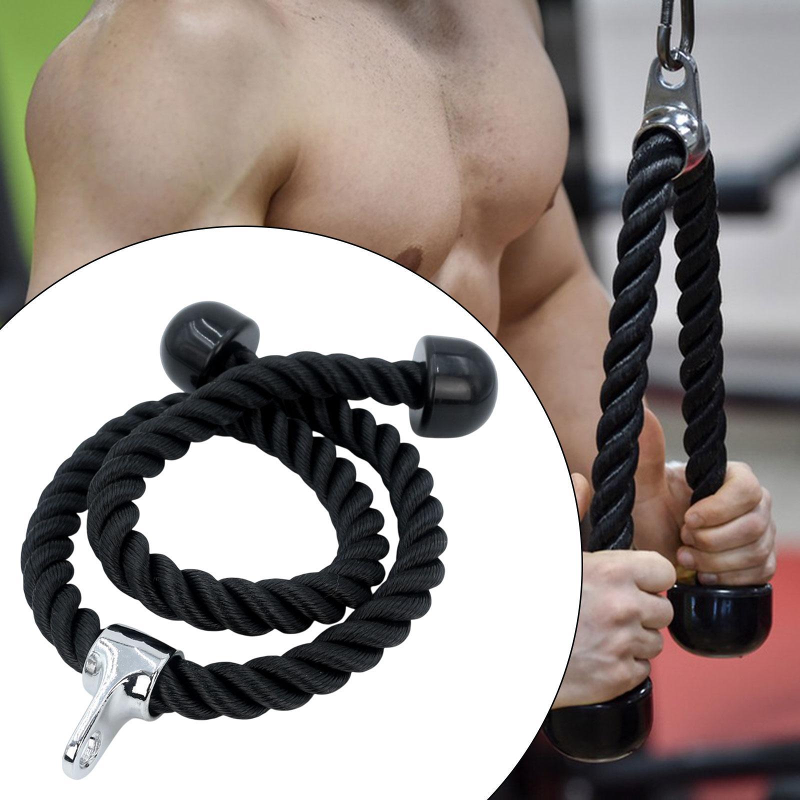 Tricep Rope Pull Down 55 Inches for Weight Lifting Workout Strength Training