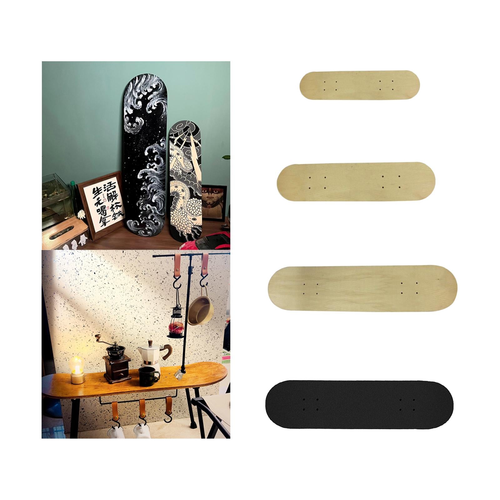 DIY Blank Skateboard Deck for Kids for Cruising Wall Decoration Coffee Table 43cmx13cm