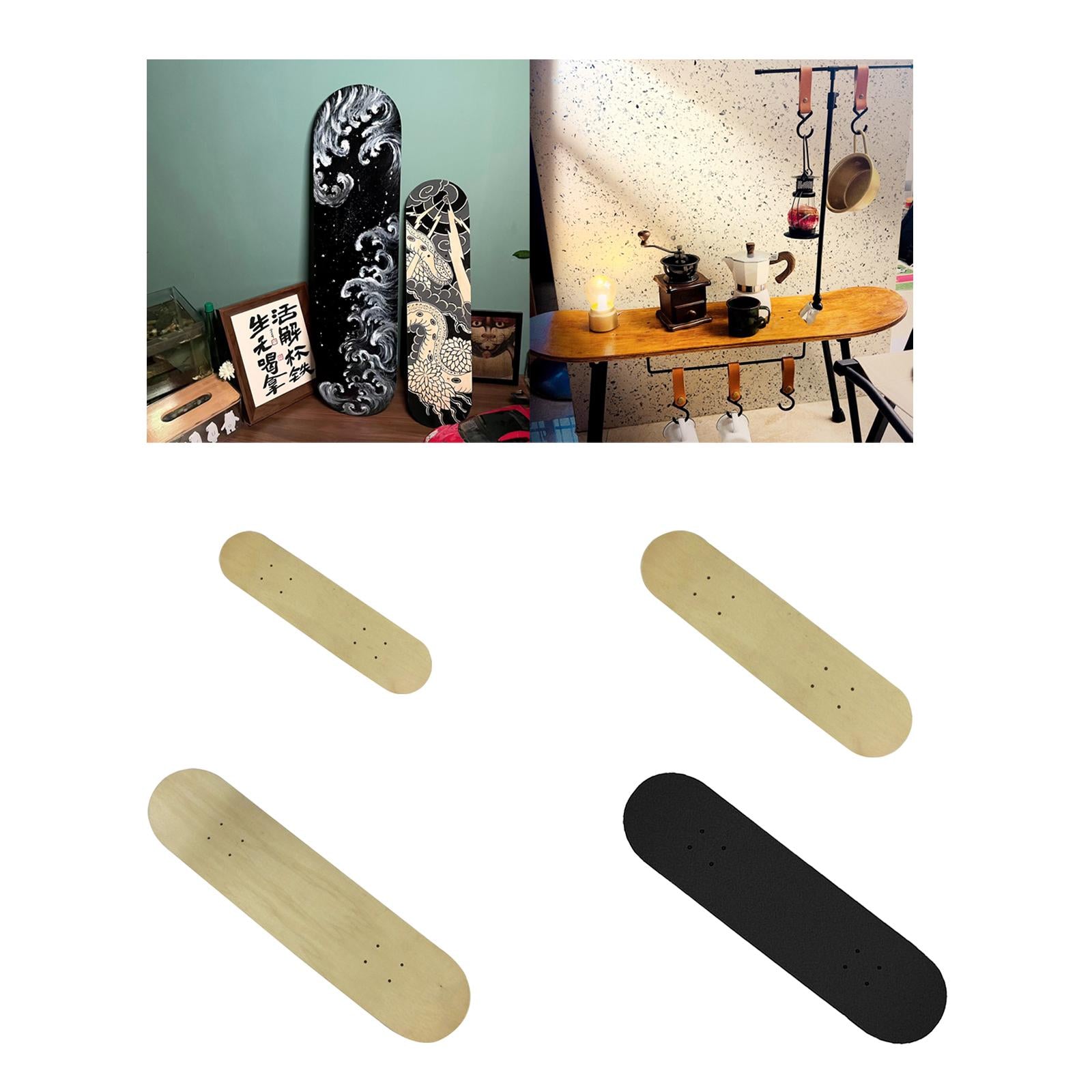 DIY Blank Skateboard Deck for Kids for Cruising Wall Decoration Coffee Table 43cmx13cm