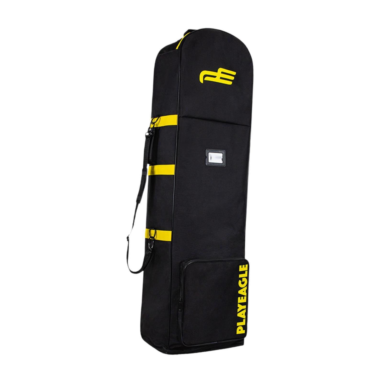 Golf Travel Bag for Airlines Portable with Wheels Zipper Golf Club Bag Cover Yellow