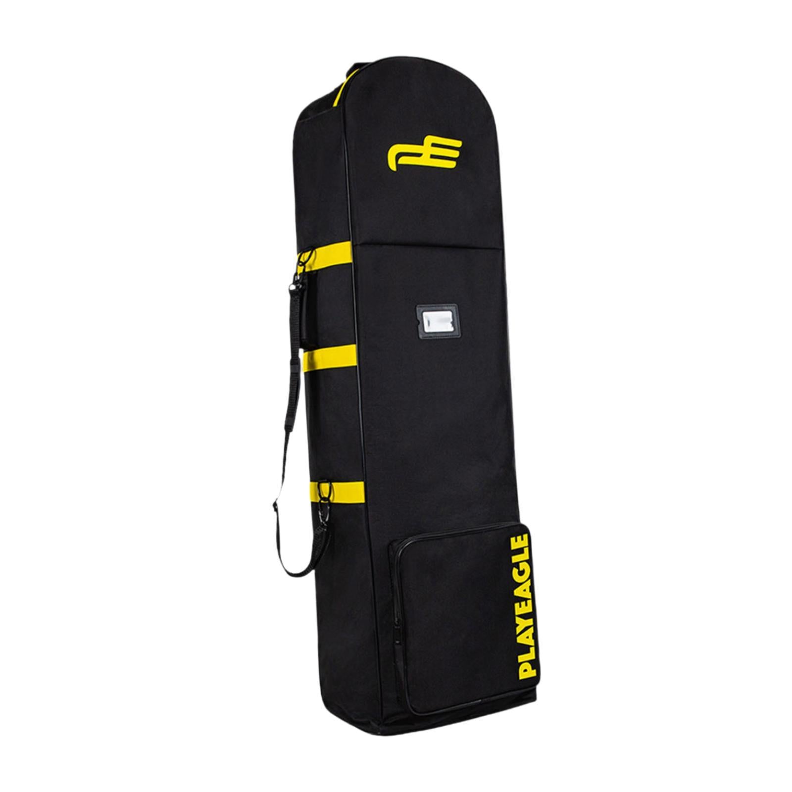Golf Travel Bag for Airlines Portable with Wheels Zipper Golf Club Bag Cover Yellow