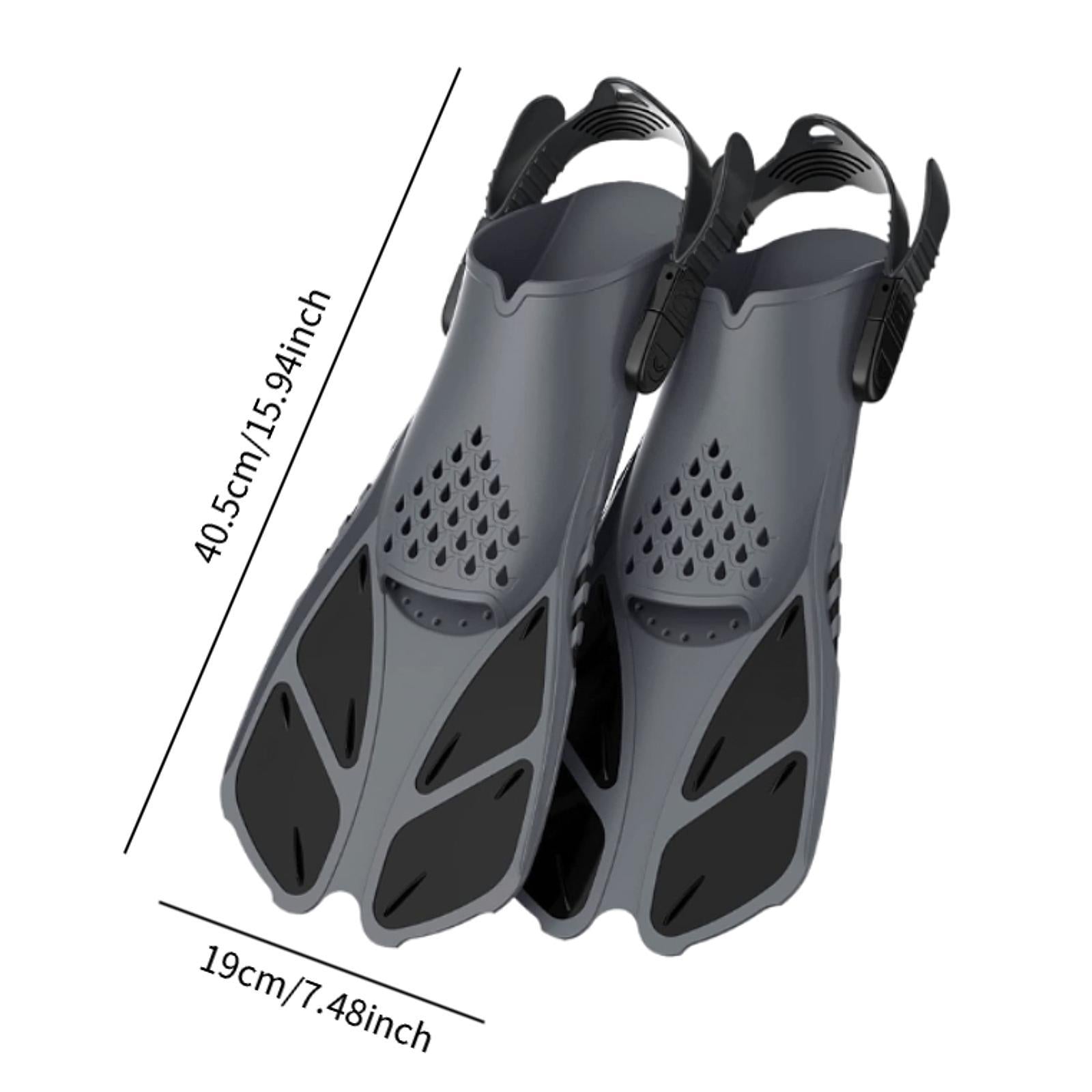 Swimming Fins Portable Diving Swim Fins for Men Women Adults Diving Equipment black