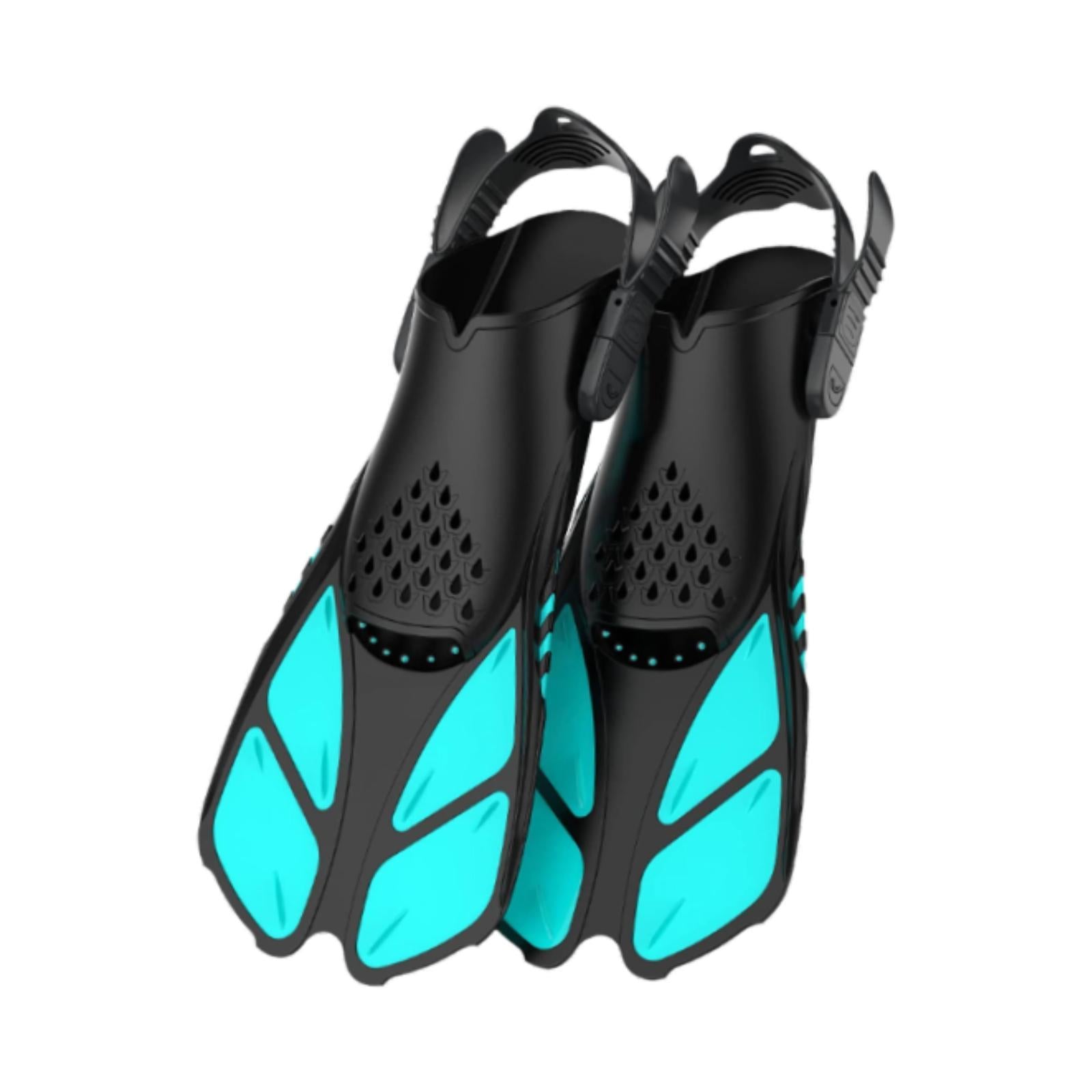 Swimming Fins Portable Diving Swim Fins for Men Women Adults Diving Equipment green