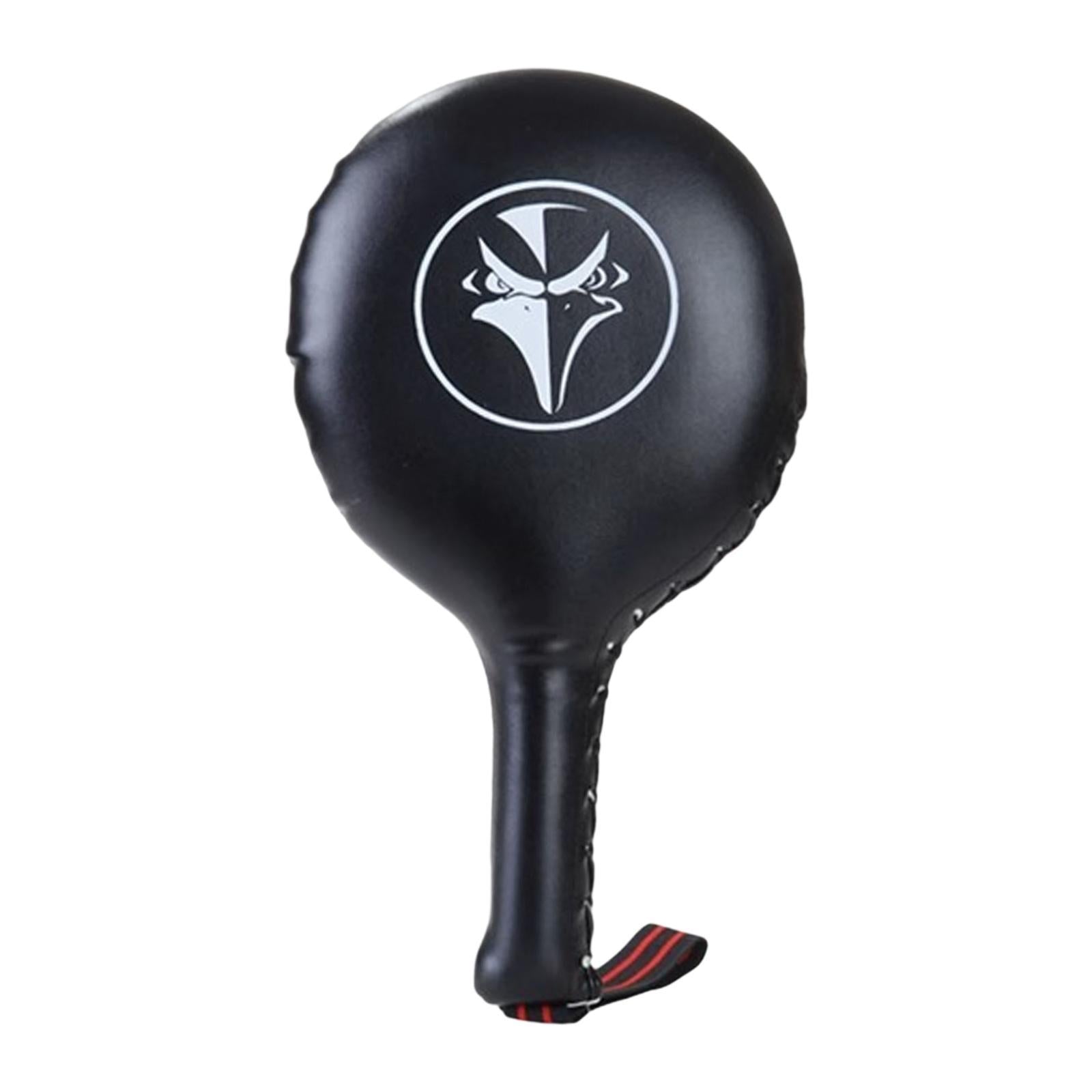 Boxing Target Paddle Punching and Striking Pad for Muay Thai Fitness Workout Black White