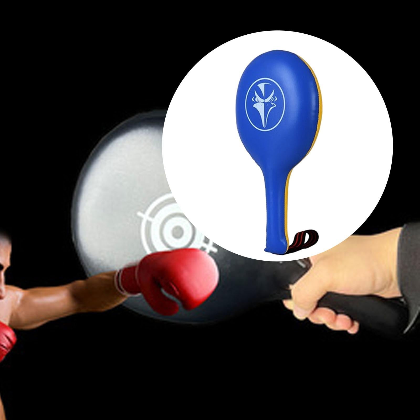 Boxing Target Paddle Punching and Striking Pad for Muay Thai Fitness Workout Yellow Blue