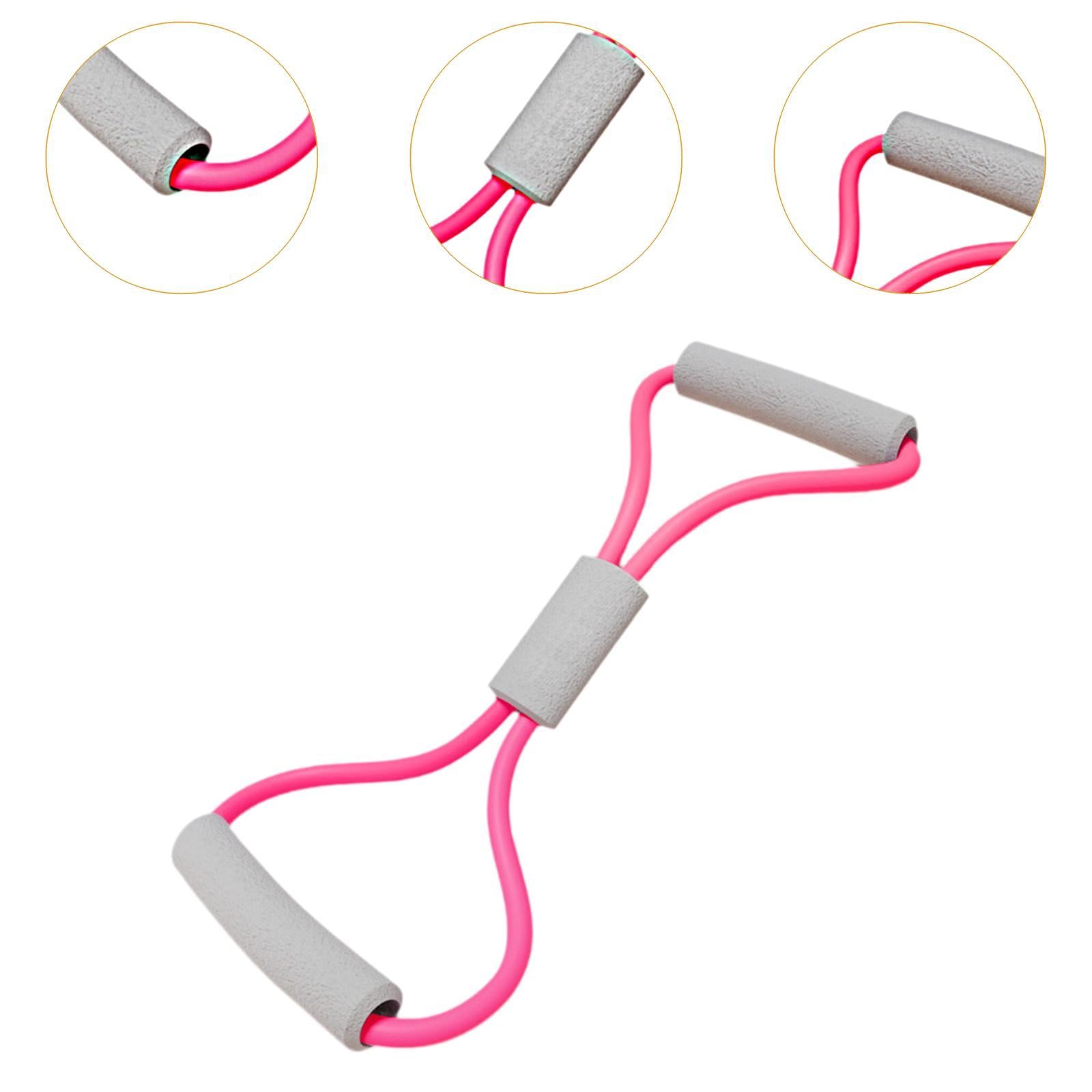 Fitness Resistance Band Yoga Latex Muscle Training Home Stretch Fitness Band Rose Red