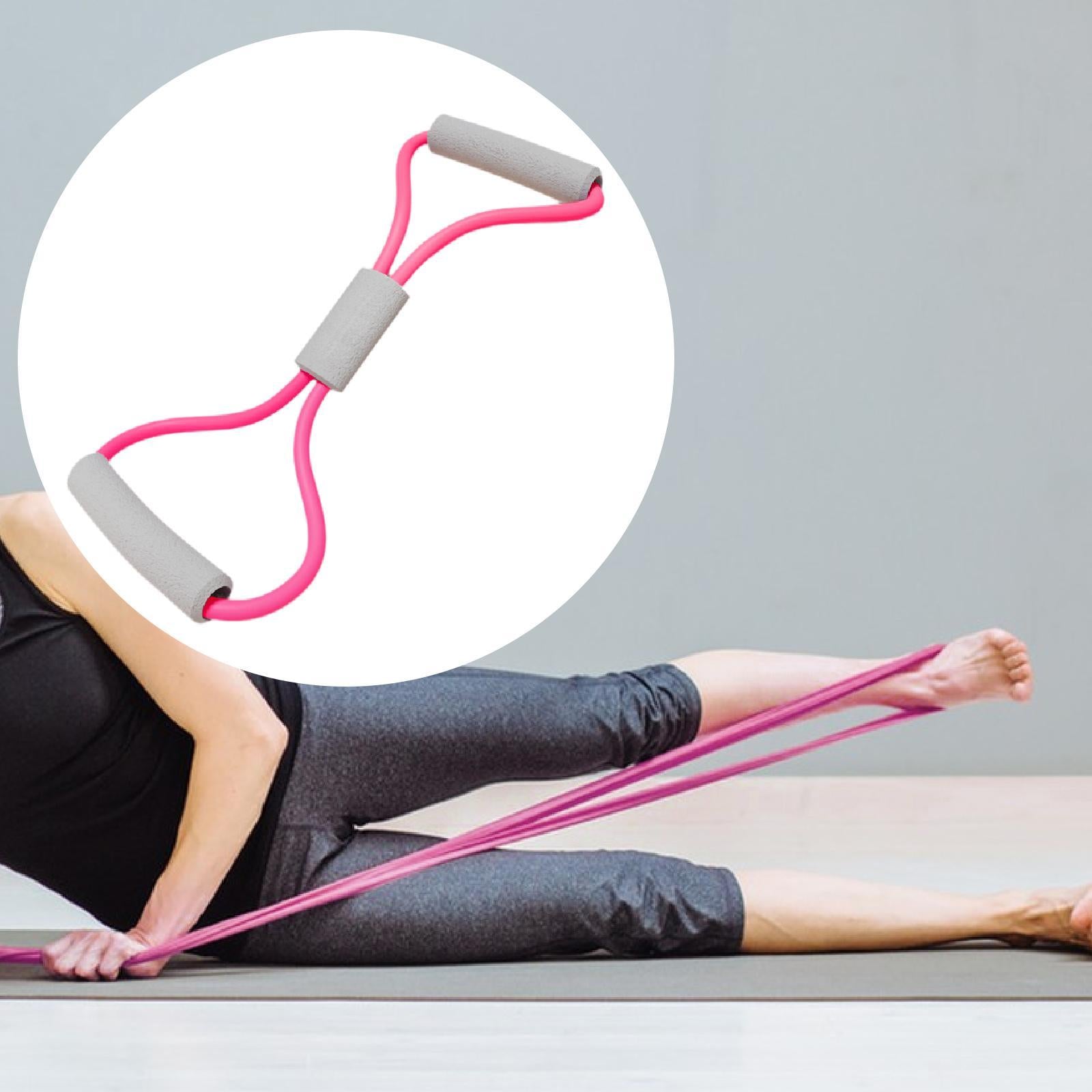 Fitness Resistance Band Yoga Latex Muscle Training Home Stretch Fitness Band Rose Red