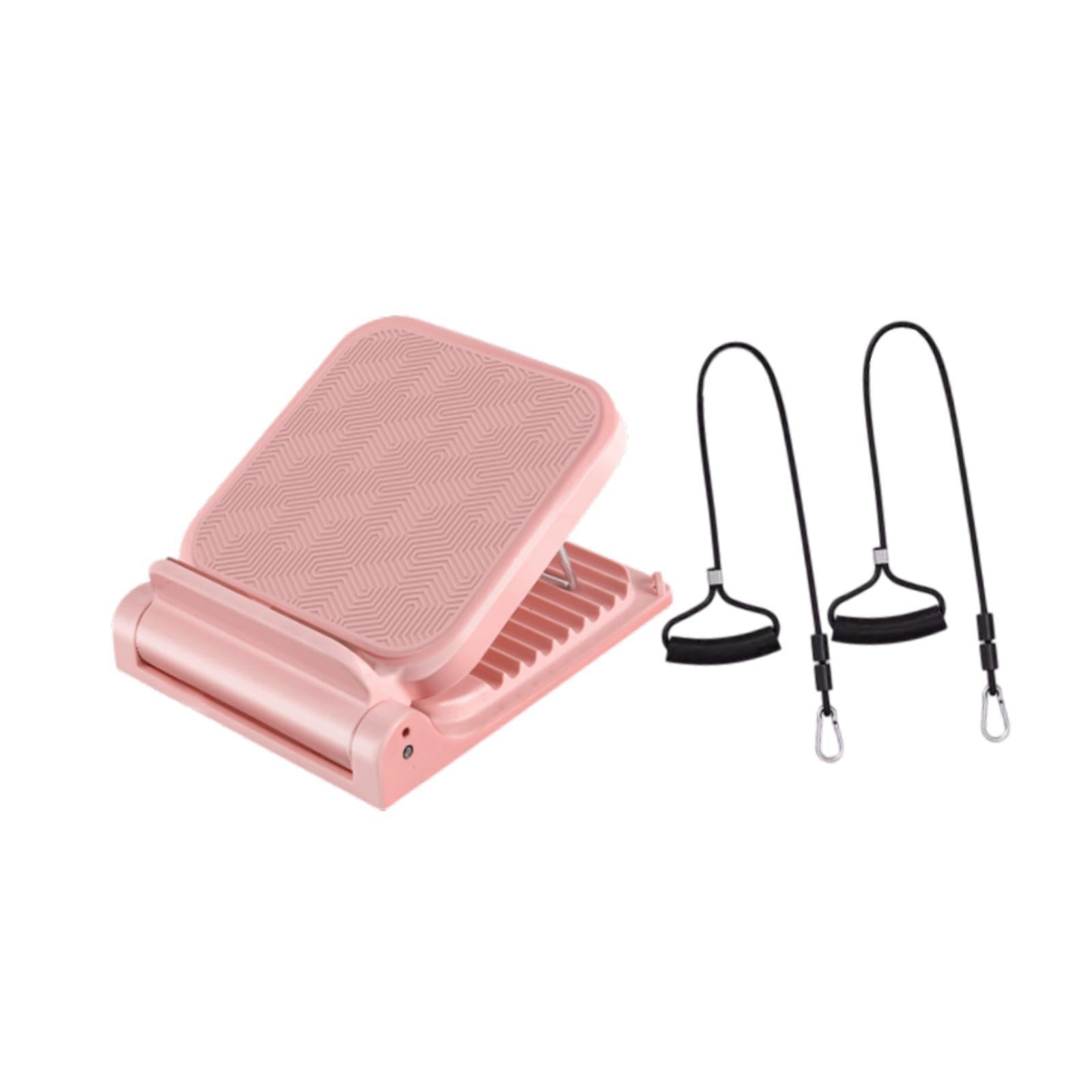 Calf Stretcher Replacement Adjustable Incline Board for Yoga Sports Home Gym Pink with Drawcord