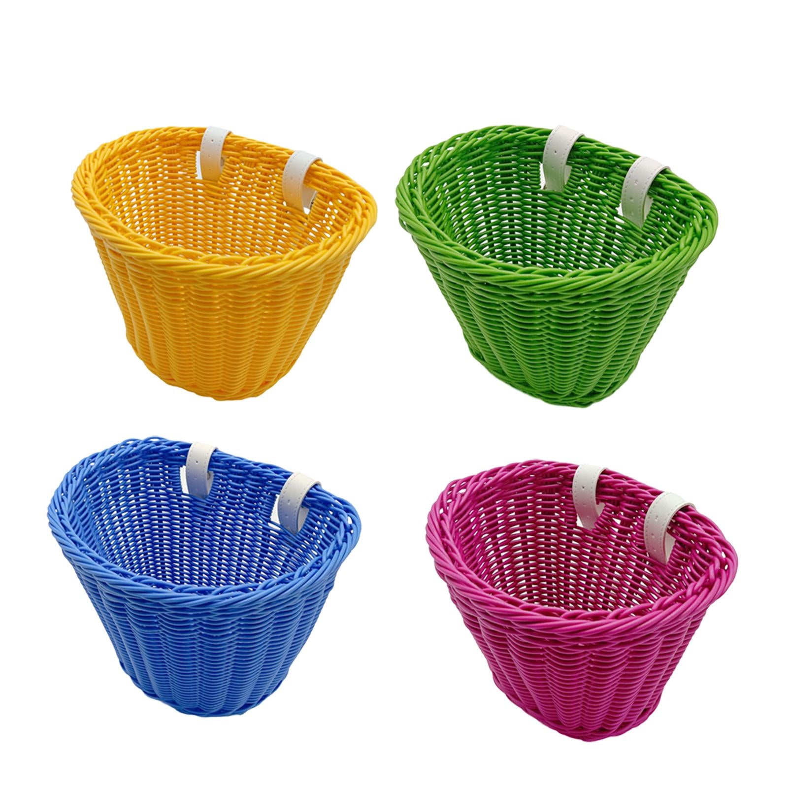 Kids Bike Basket Decor Bicycle Basket for Cycling Bring Dolls Outdoor Sports Pink