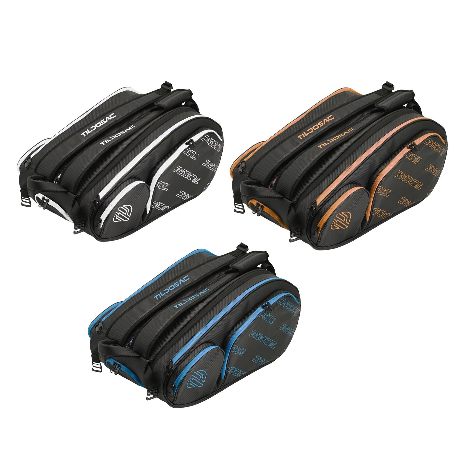 Tennis Backpack with Shoe Compartment Gym Bag Tennis Bag for Camping Outdoor Black Blue