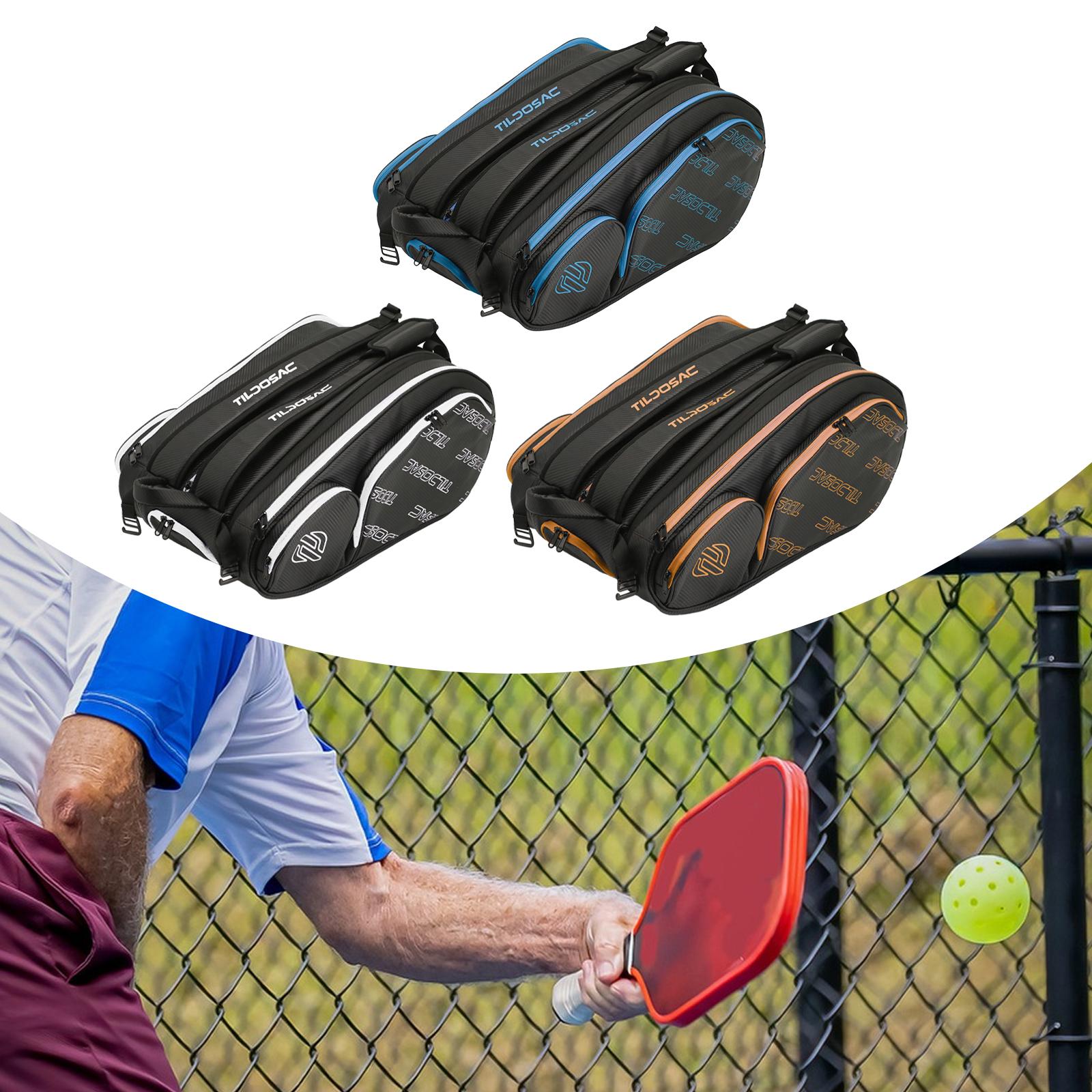 Tennis Backpack with Shoe Compartment Gym Bag Tennis Bag for Camping Outdoor Black Blue