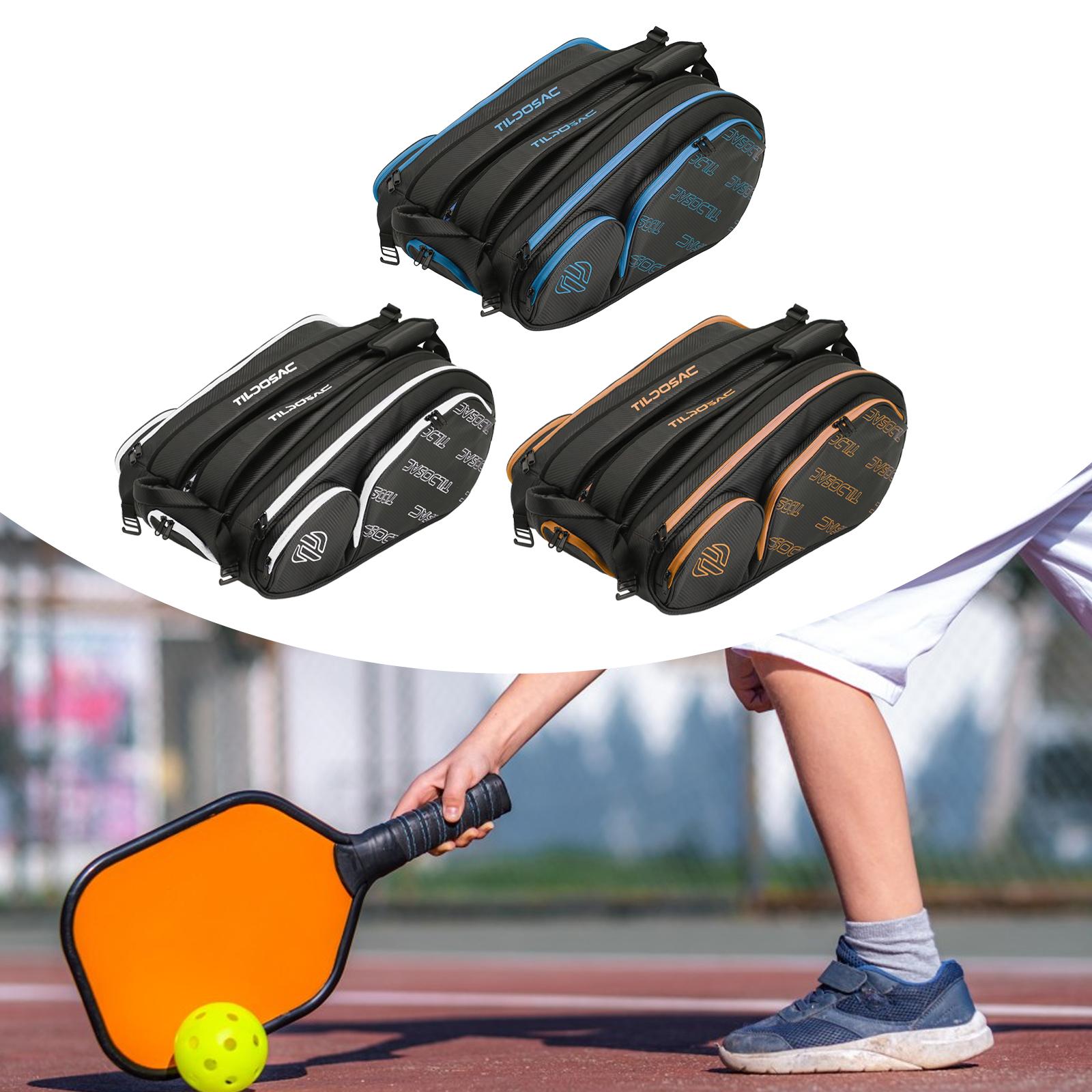 Tennis Backpack with Shoe Compartment Gym Bag Tennis Bag for Camping Outdoor Black Blue