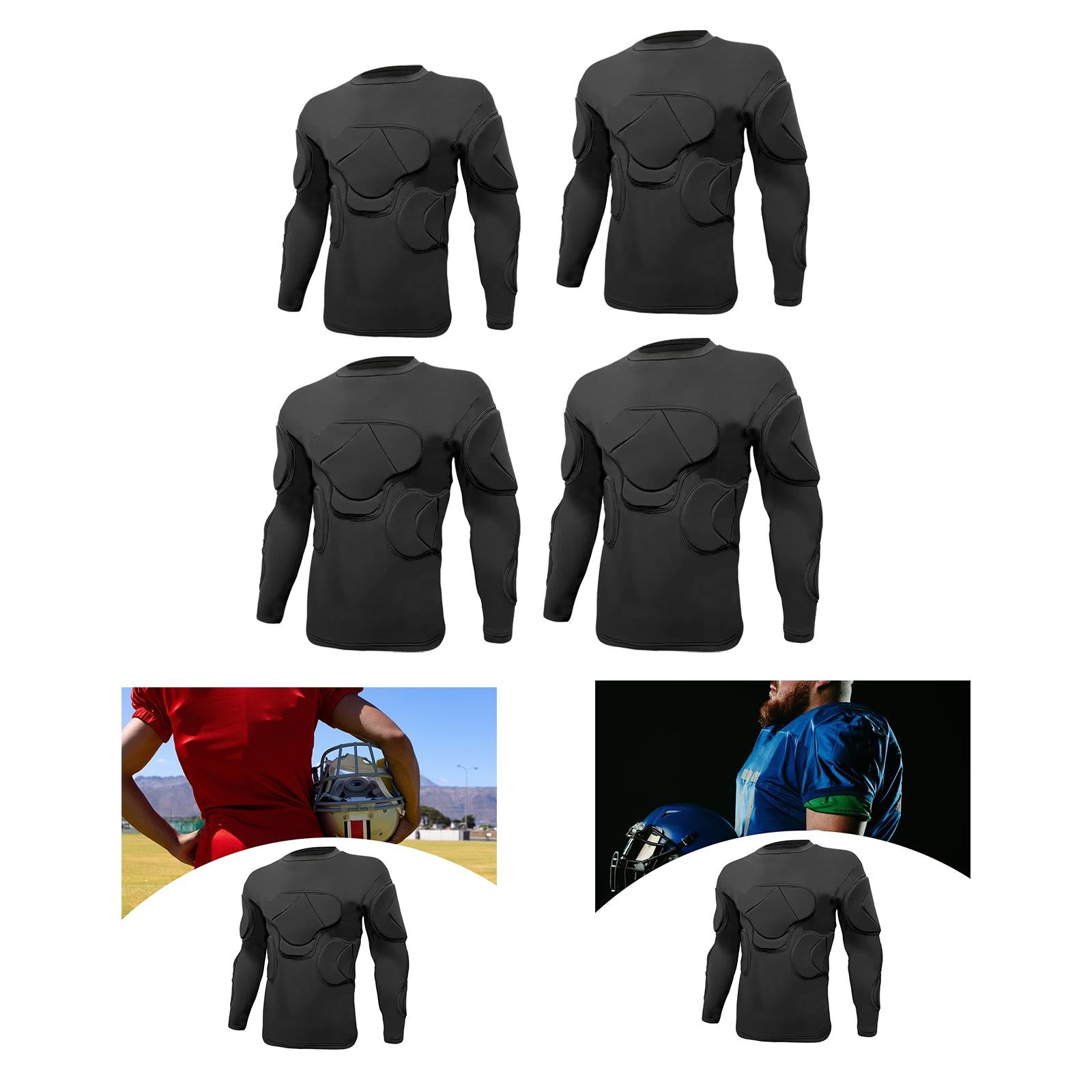 Goal Keeper Top Black Men Soccer Jersey for Outdoor Sports Indoor Basketball S