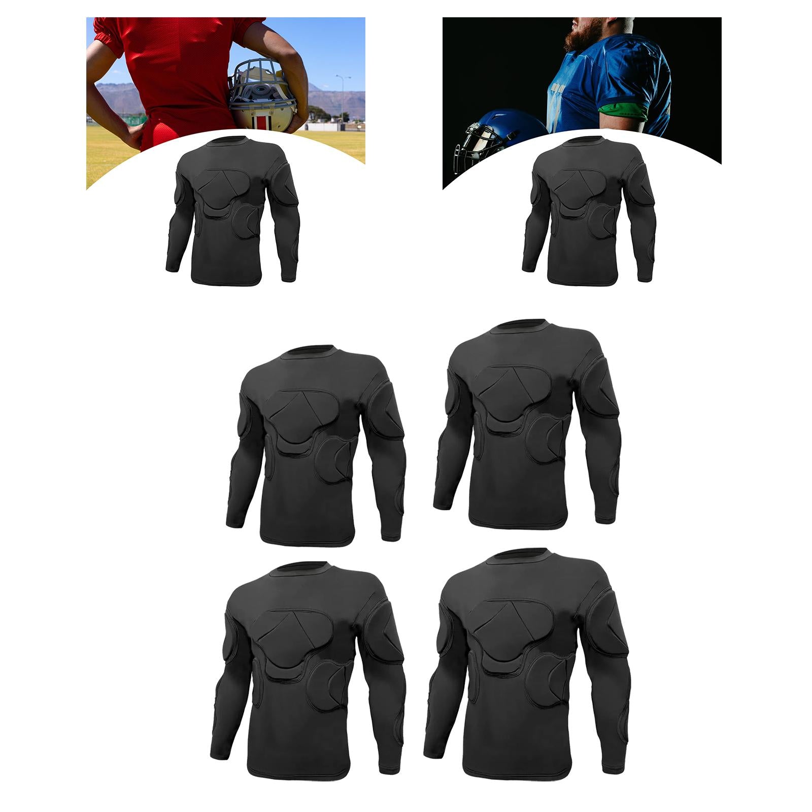 Goal Keeper Top Black Men Soccer Jersey for Outdoor Sports Indoor Basketball S