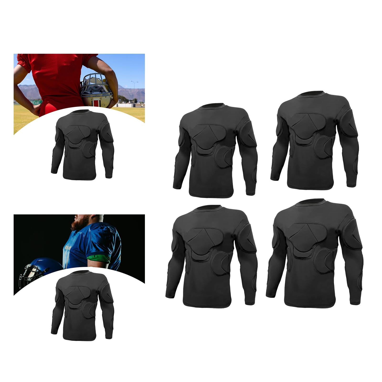 Goal Keeper Top Black Men Soccer Jersey for Outdoor Sports Indoor Basketball S