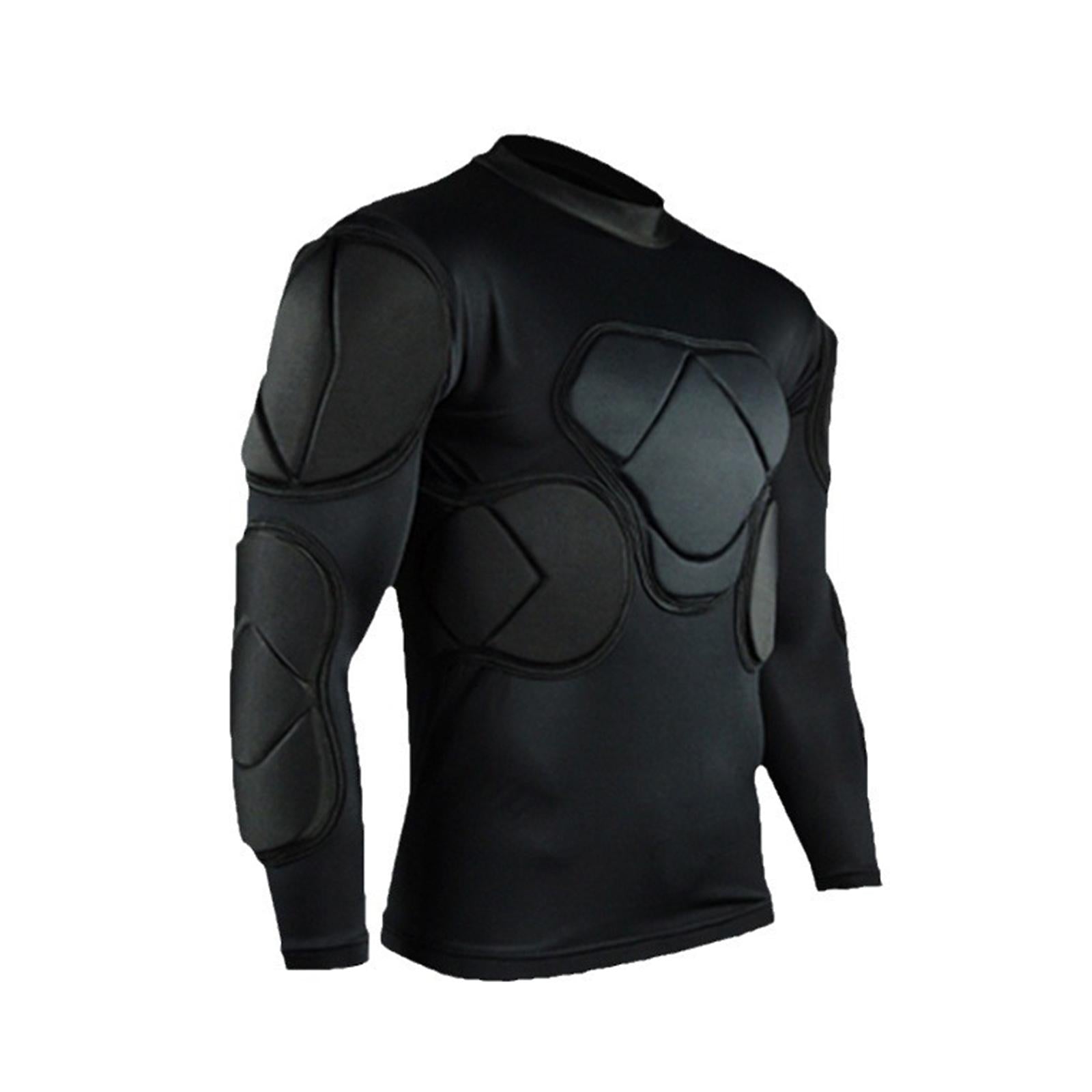 Goal Keeper Top Black Men Soccer Jersey for Outdoor Sports Indoor Basketball M