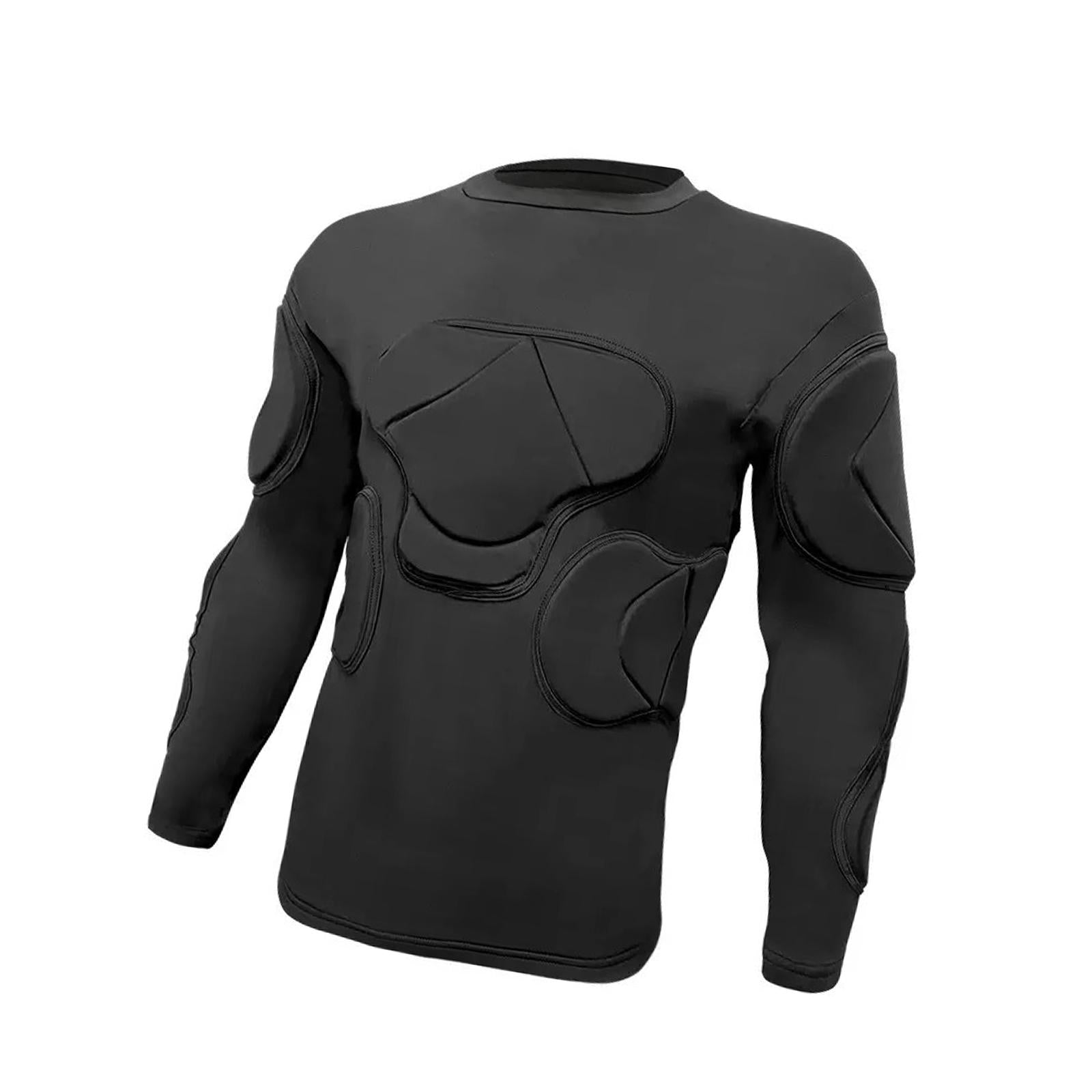 Goal Keeper Top Black Men Soccer Jersey for Outdoor Sports Indoor Basketball L