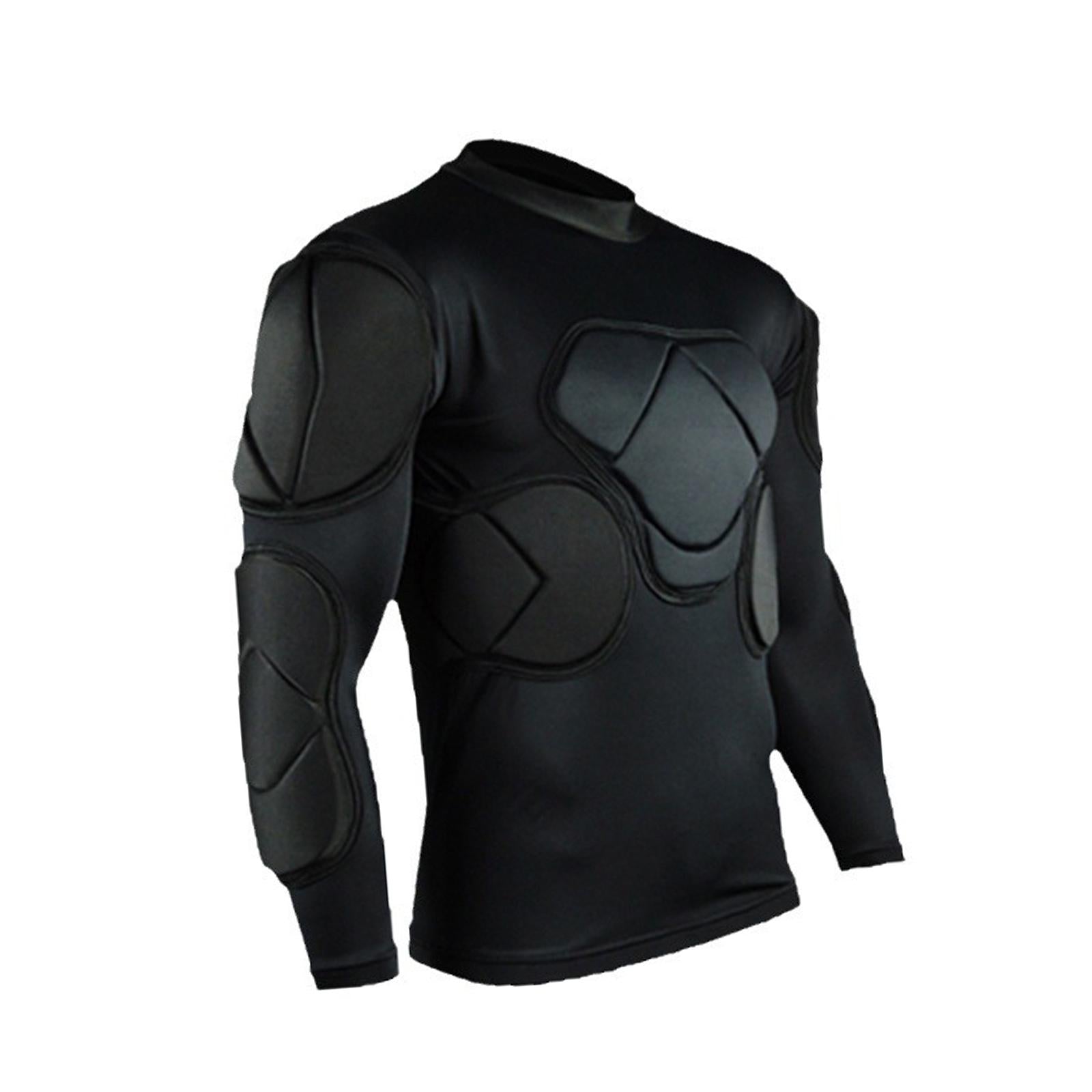 Goal Keeper Top Black Men Soccer Jersey for Outdoor Sports Indoor Basketball XL