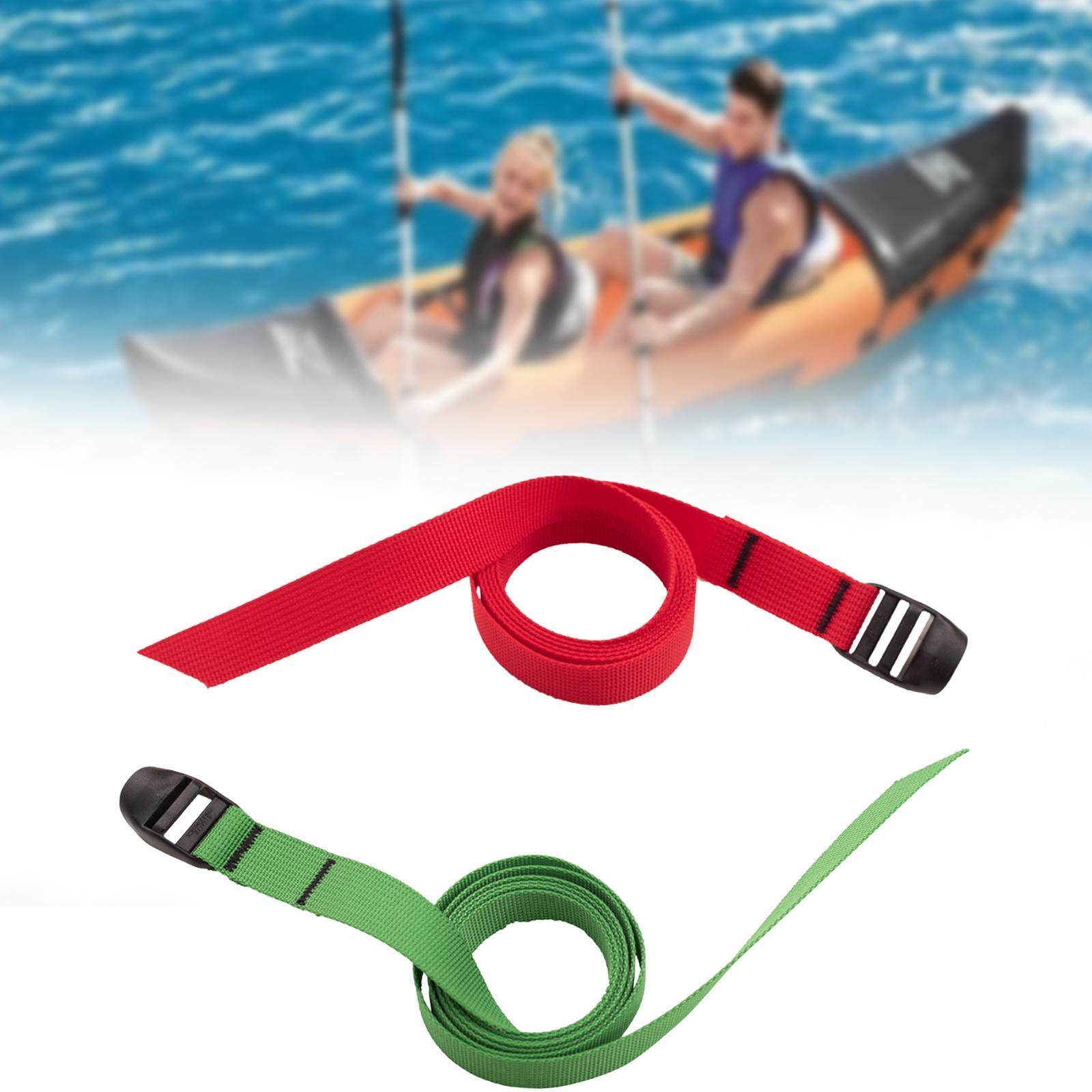 Lashing Strap Adjustable with Buckle Luggage Bag Travel Kayak Tie Down Strap Red