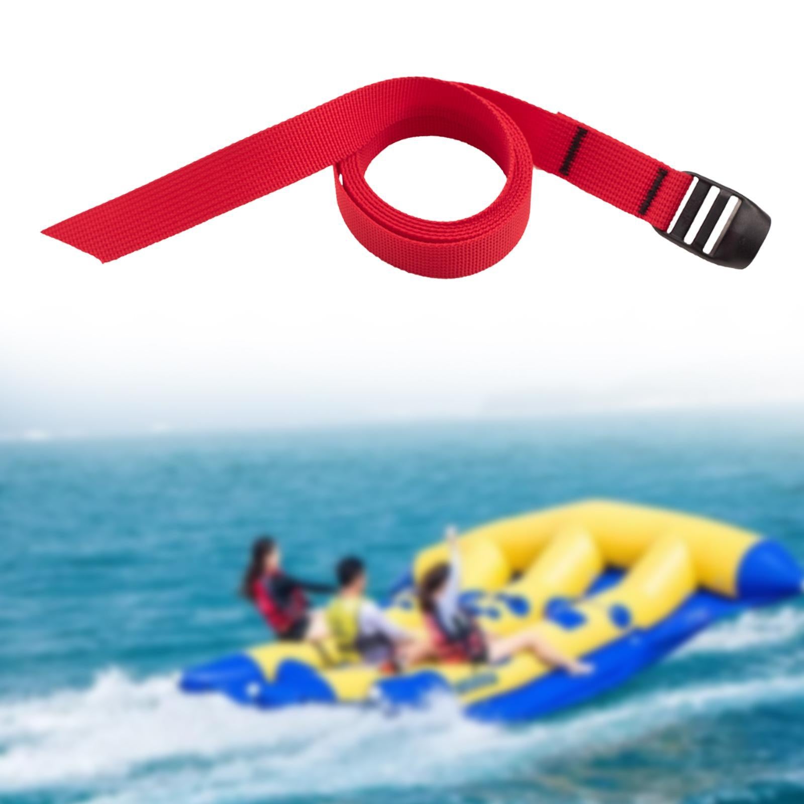 Lashing Strap Adjustable with Buckle Luggage Bag Travel Kayak Tie Down Strap Red