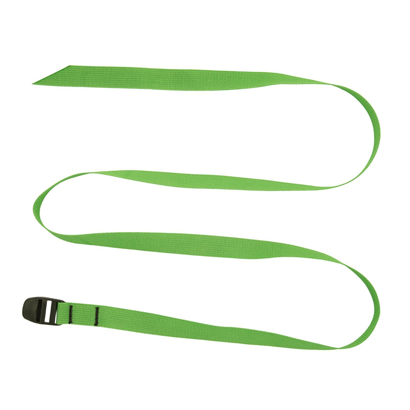 Lashing Strap Adjustable with Buckle Luggage Bag Travel Kayak Tie Down Strap Green