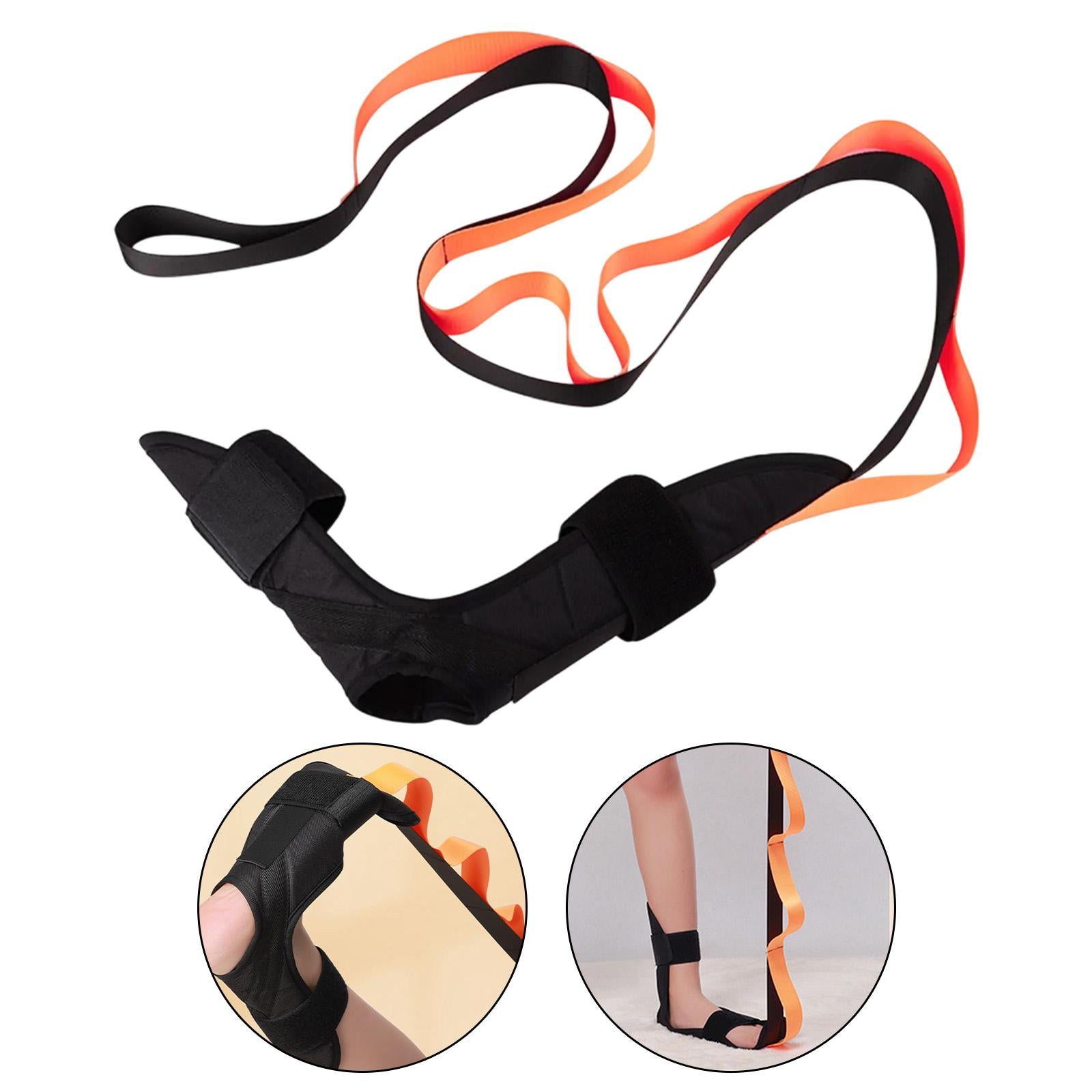 Foot and Calf Stretcher Exercise with Loops 47 inch for Ankle Waist Ligament