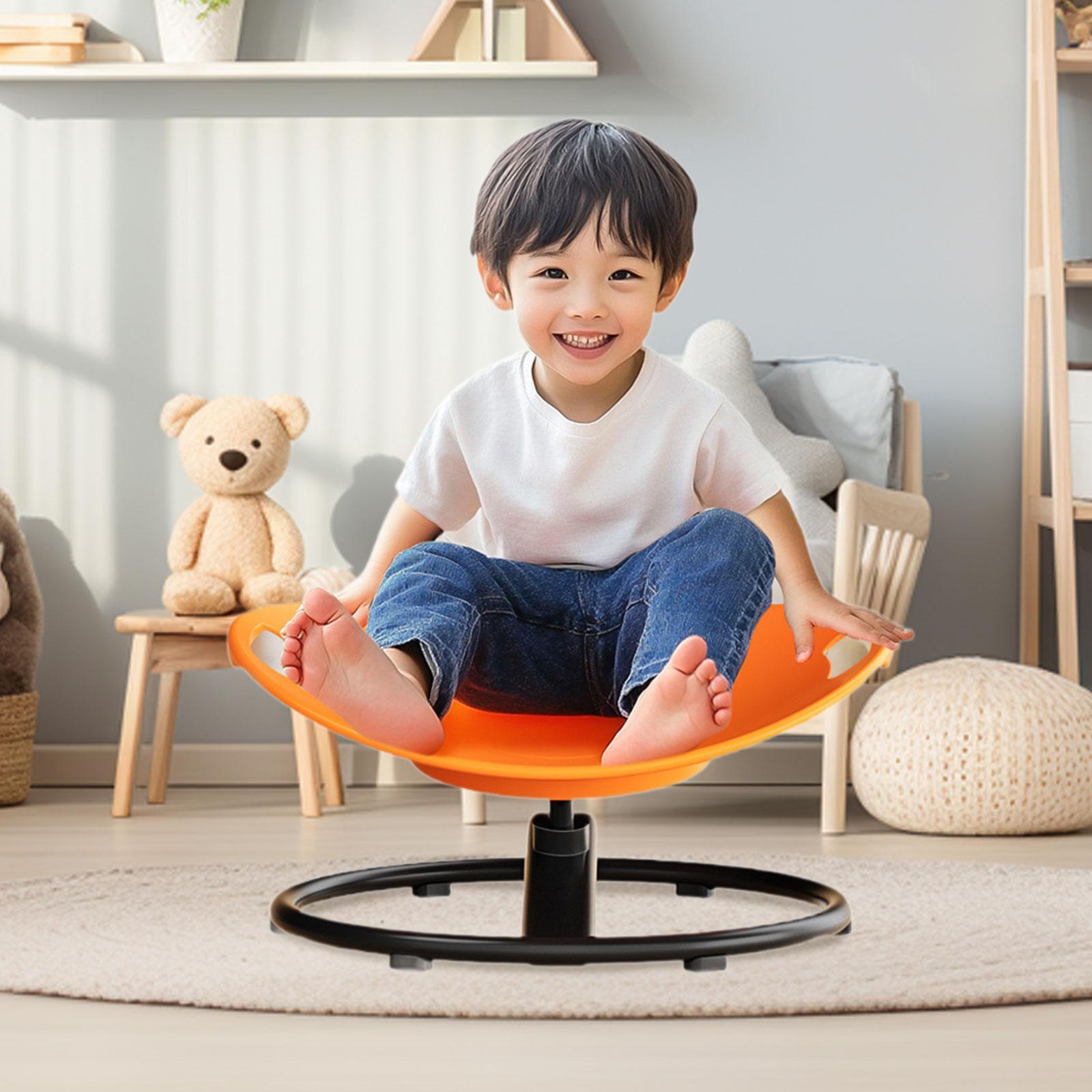 Swivel Chair for Kids Gift Fun Training Wobble Chair for Birthday Home Party Orange