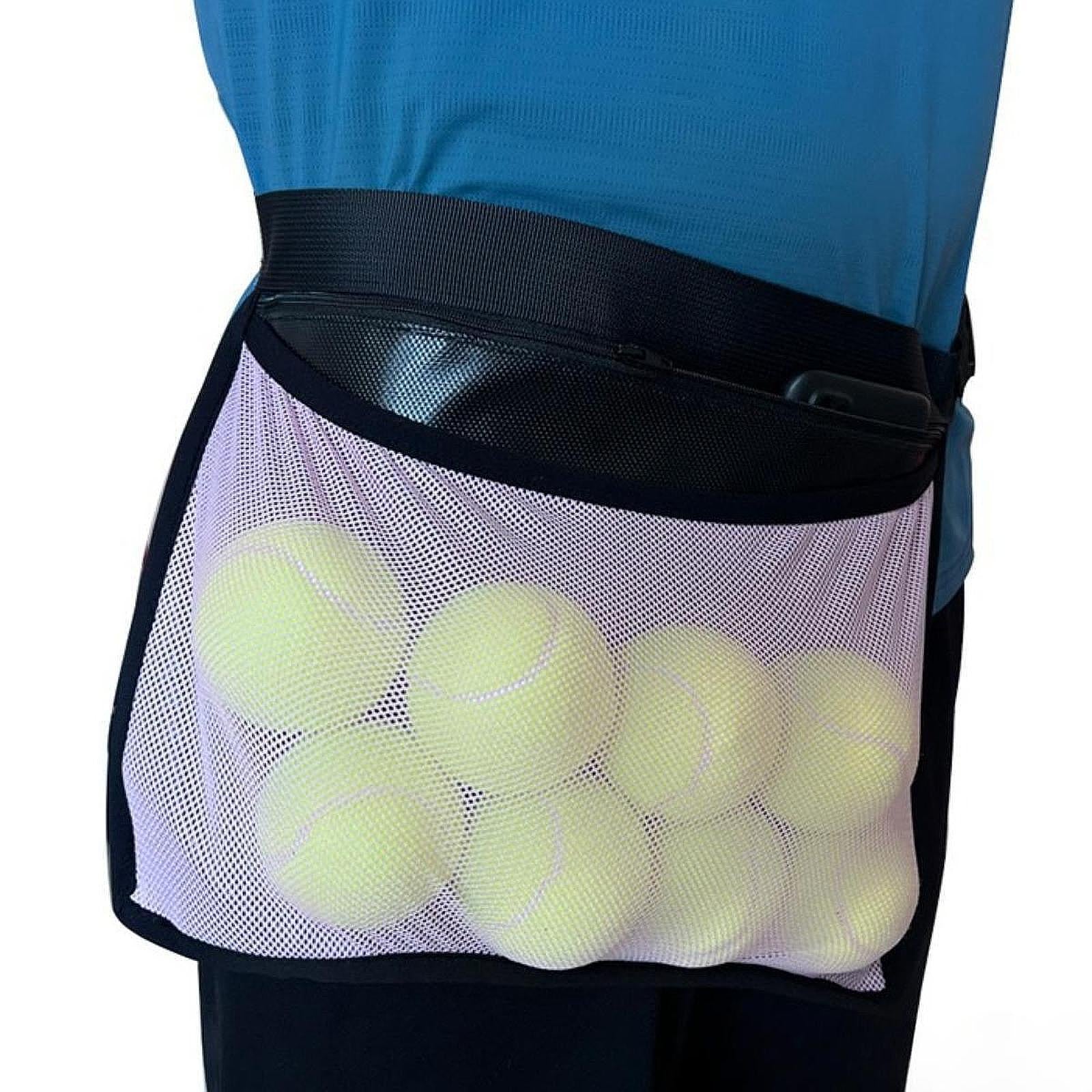 Tennis Ball Holder Carrier for Badminton Pickleball Storing Balls and Phones Pink