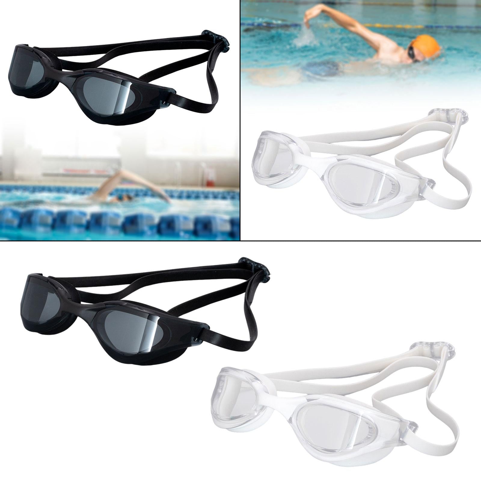 Swim Goggles Anti Fog Leakproof Swim Glasses for Adults Men and Women Summer Black
