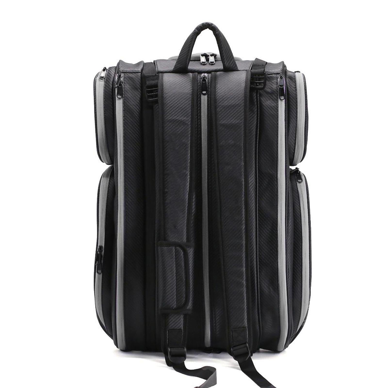 Tennis Backpack Bag Large Capacity Adjustable Shoulder Strap for Outdoor Black Blue