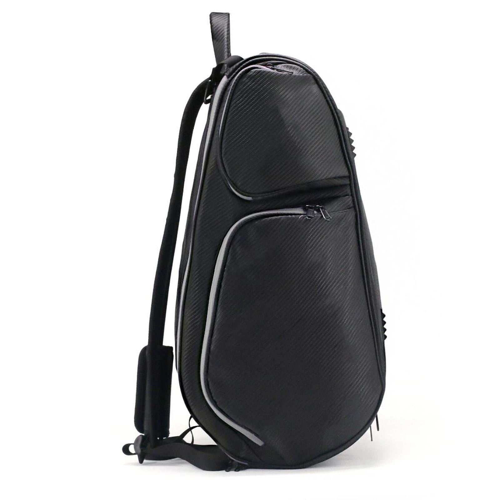 Tennis Backpack Bag Large Capacity Adjustable Shoulder Strap for Outdoor Black Blue