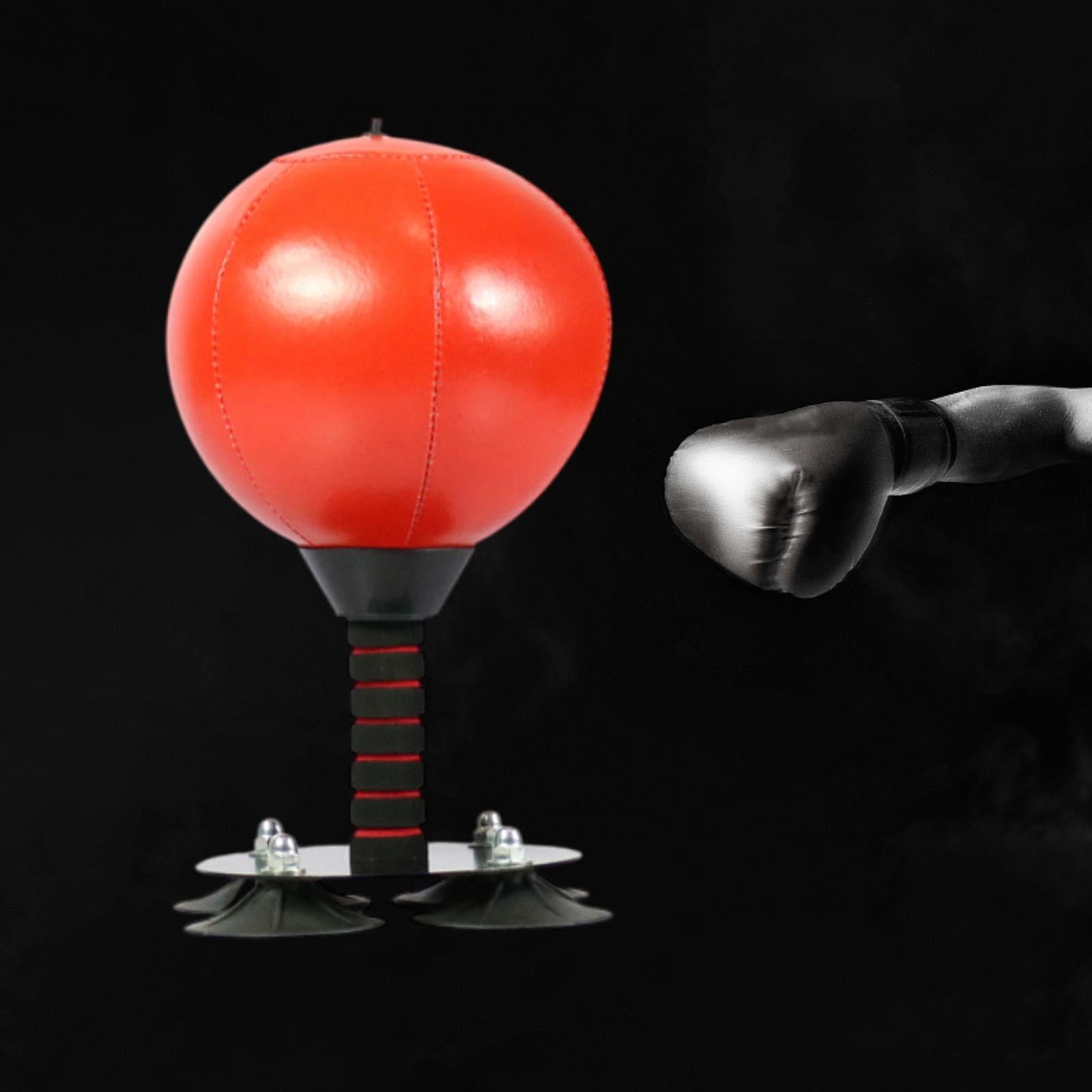 Desktop Punching Bag Training Gift Boxing Punch Ball for Sports Table Office Red