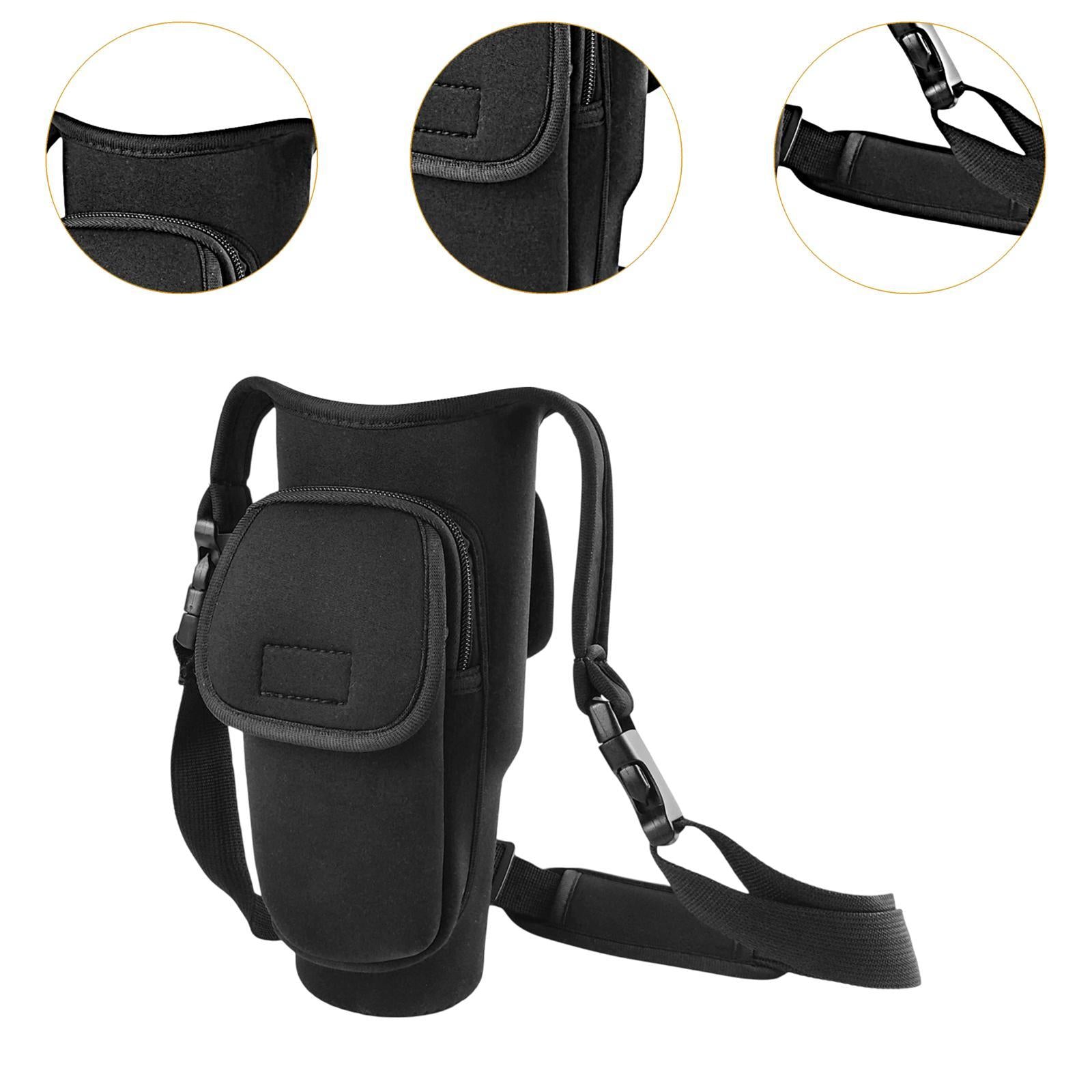 Water Bottle Carrier Bag for 40oz Tumbler with Handle for Backpacking Hiking