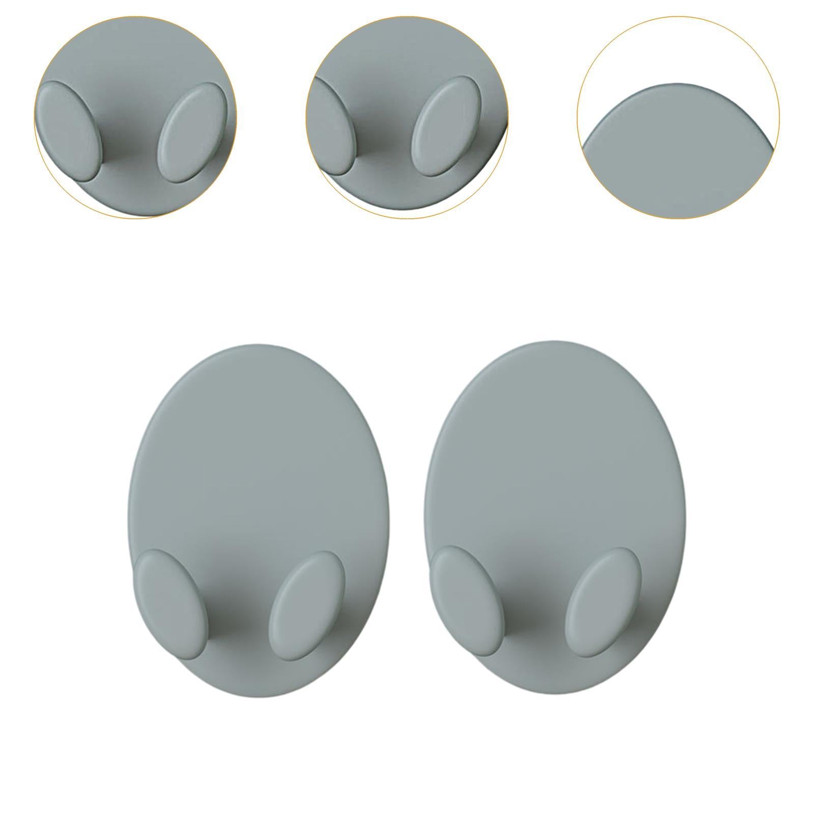 2Pcs Badminton Racket Hooks Lightweight Hanging Hooks for Garage Bedroom Gym Gray