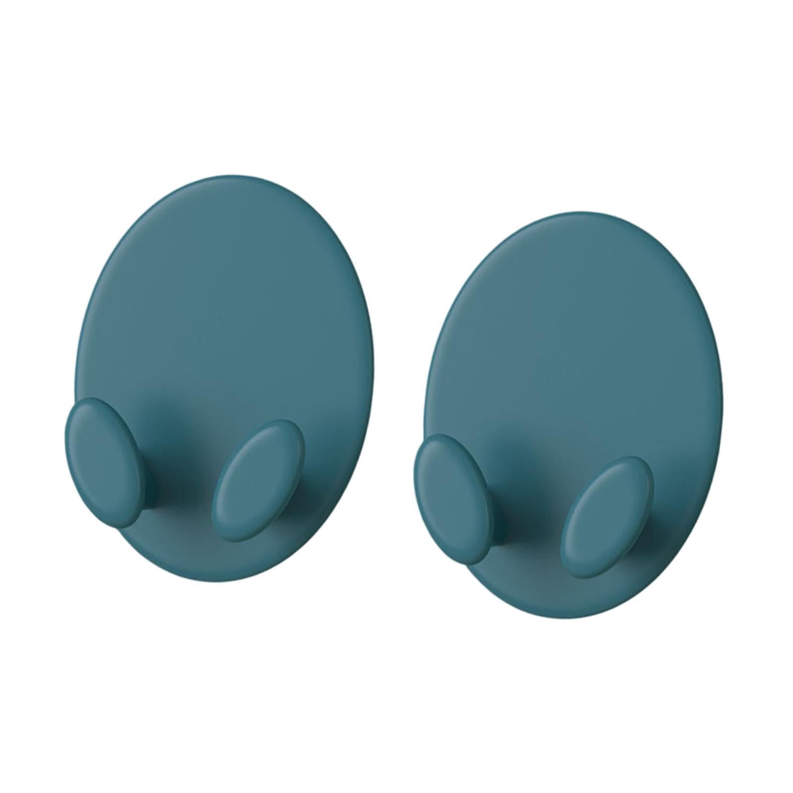 2Pcs Badminton Racket Hooks Lightweight Hanging Hooks for Garage Bedroom Gym Blue