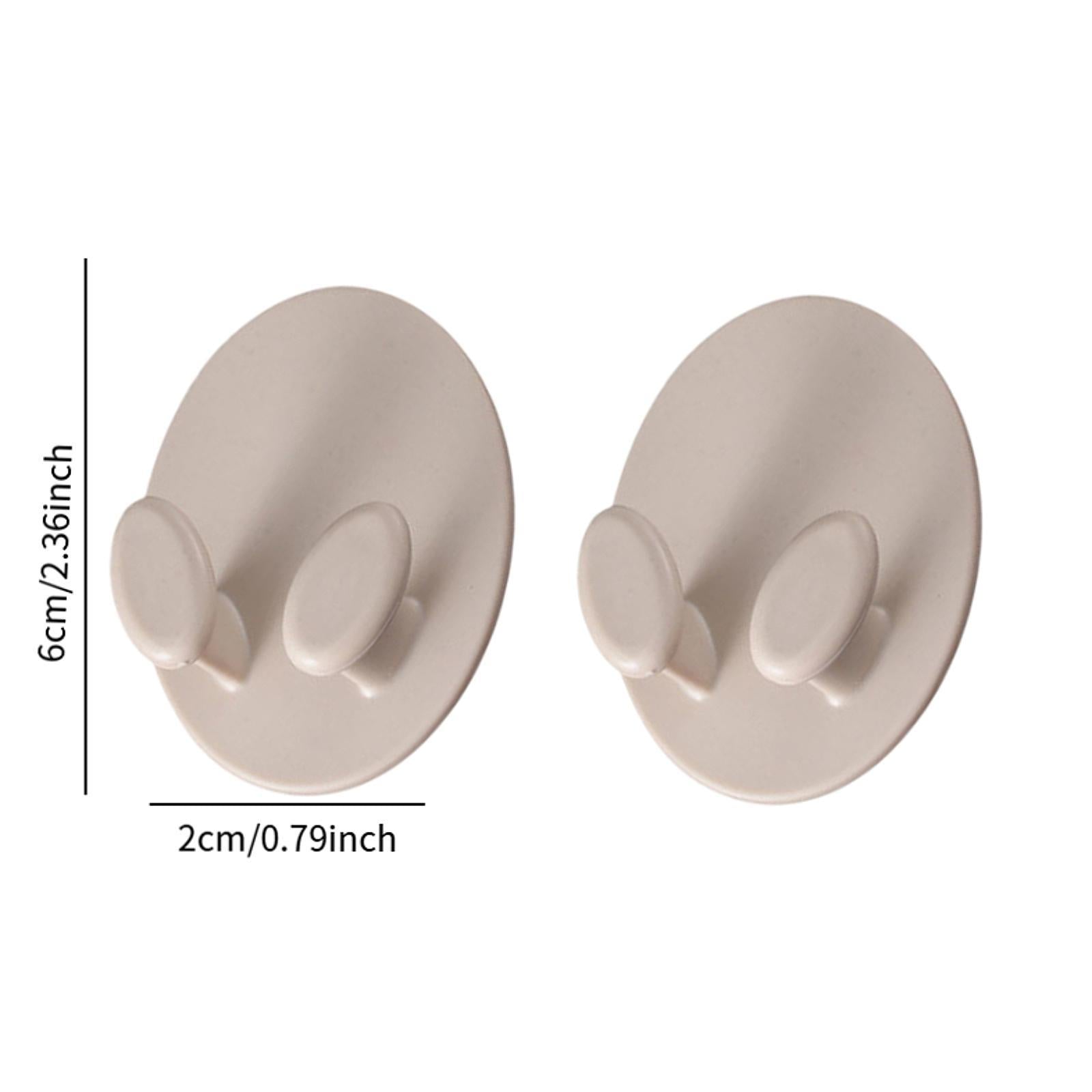 2Pcs Badminton Racket Hooks Lightweight Hanging Hooks for Garage Bedroom Gym Apricot