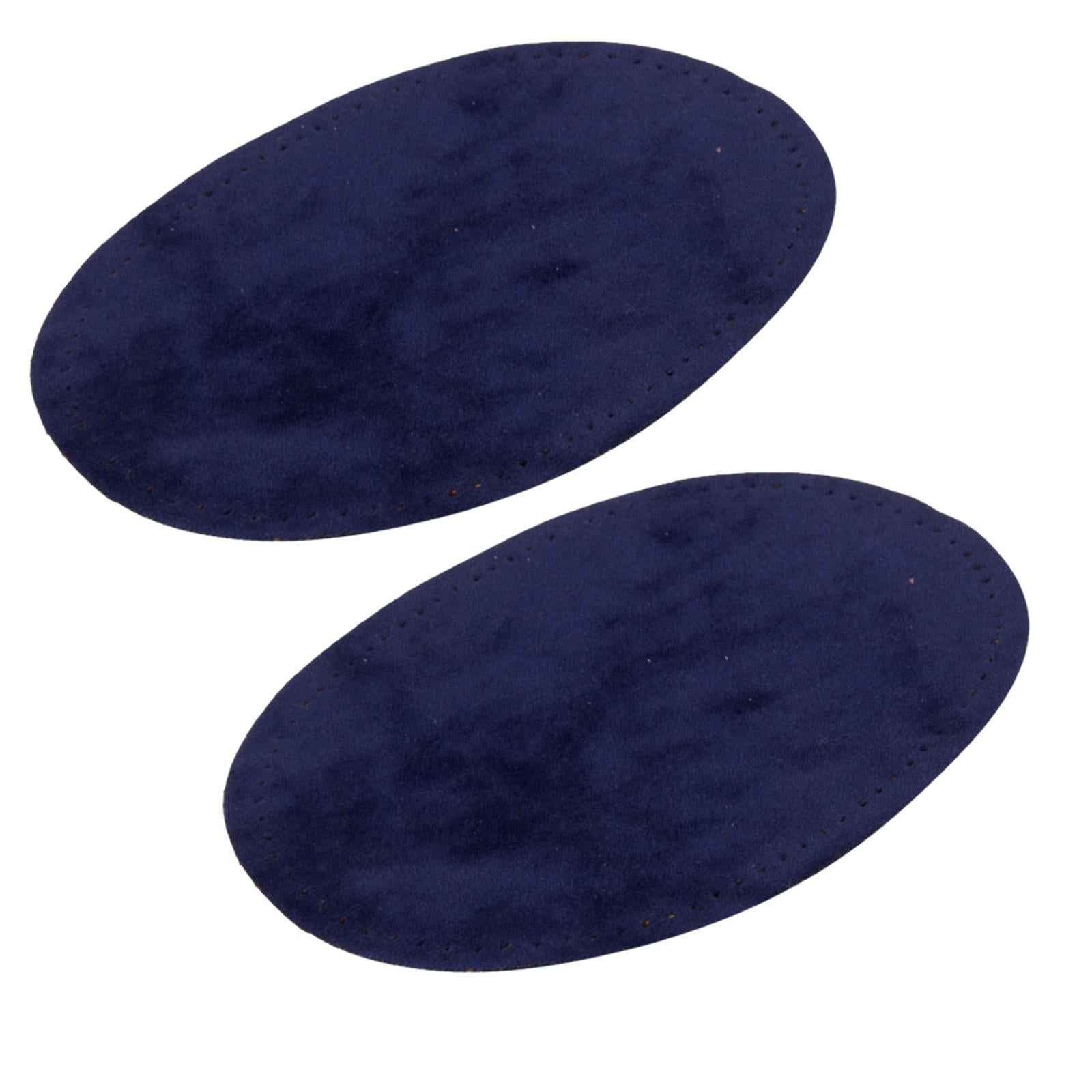 3 Pair Fabric Sew-on Oval Elbow Knee Patches DIY Repair Mend Sewing Appliques Black Brown Tan Blue