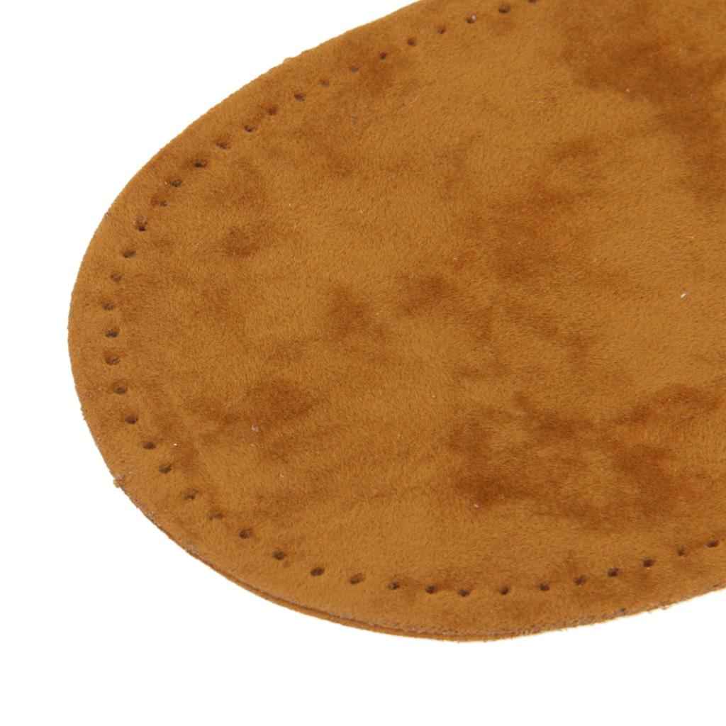 3 Pair Fabric Sew-on Oval Elbow Knee Patches DIY Repair Mend Sewing Appliques Black Brown Tan Blue