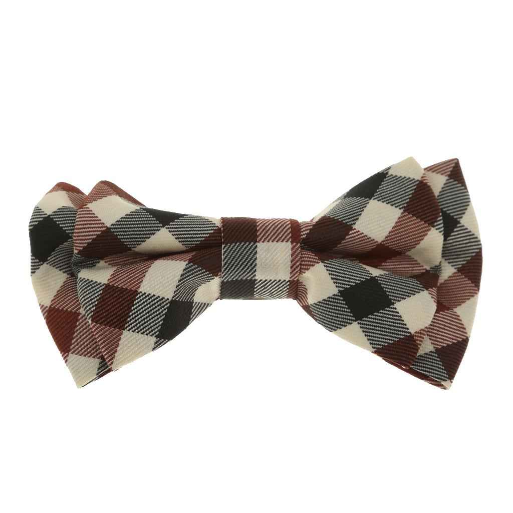 Kid Boy Girl Plaid Necktie Adjustable Y-back Suspender Set #1