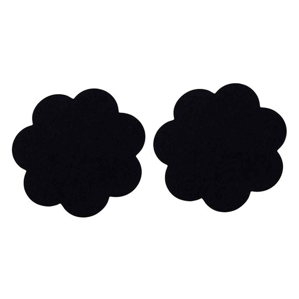10 Pairs Petal Self Adhesive Pasties Nipple Disposable Cover Sticker Black