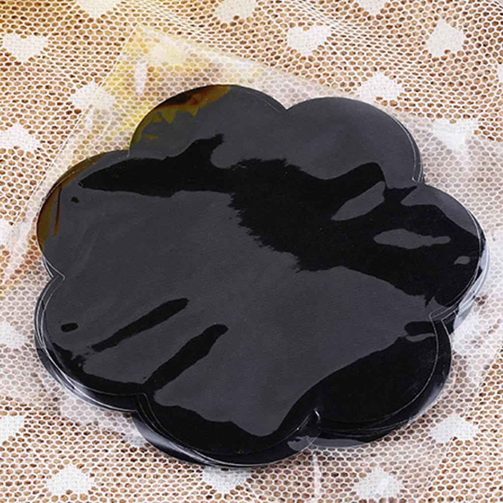 10 Pairs Petal Self Adhesive Pasties Nipple Disposable Cover Sticker Black
