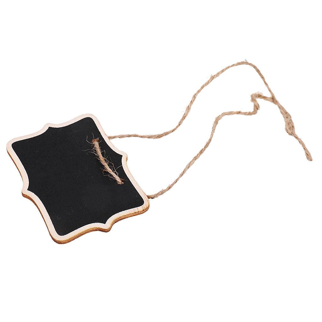 30pcs Mini Wooden Blackboard Chalkboard Hanging Message Board Party Supply