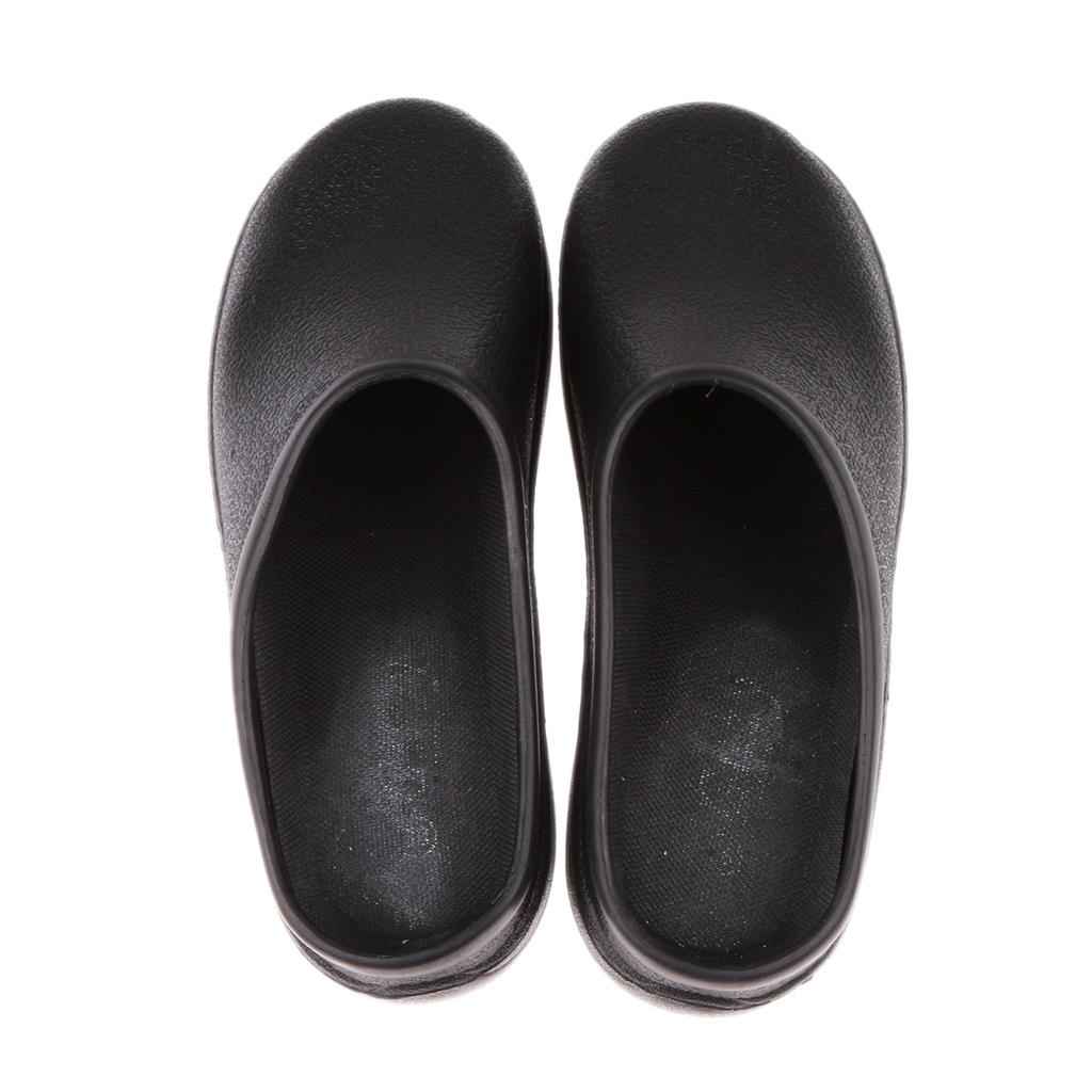 Pair Of Men Women Slip Resistant Orthopedic Clogs Nurse Chef Strapless Shoes Black 39